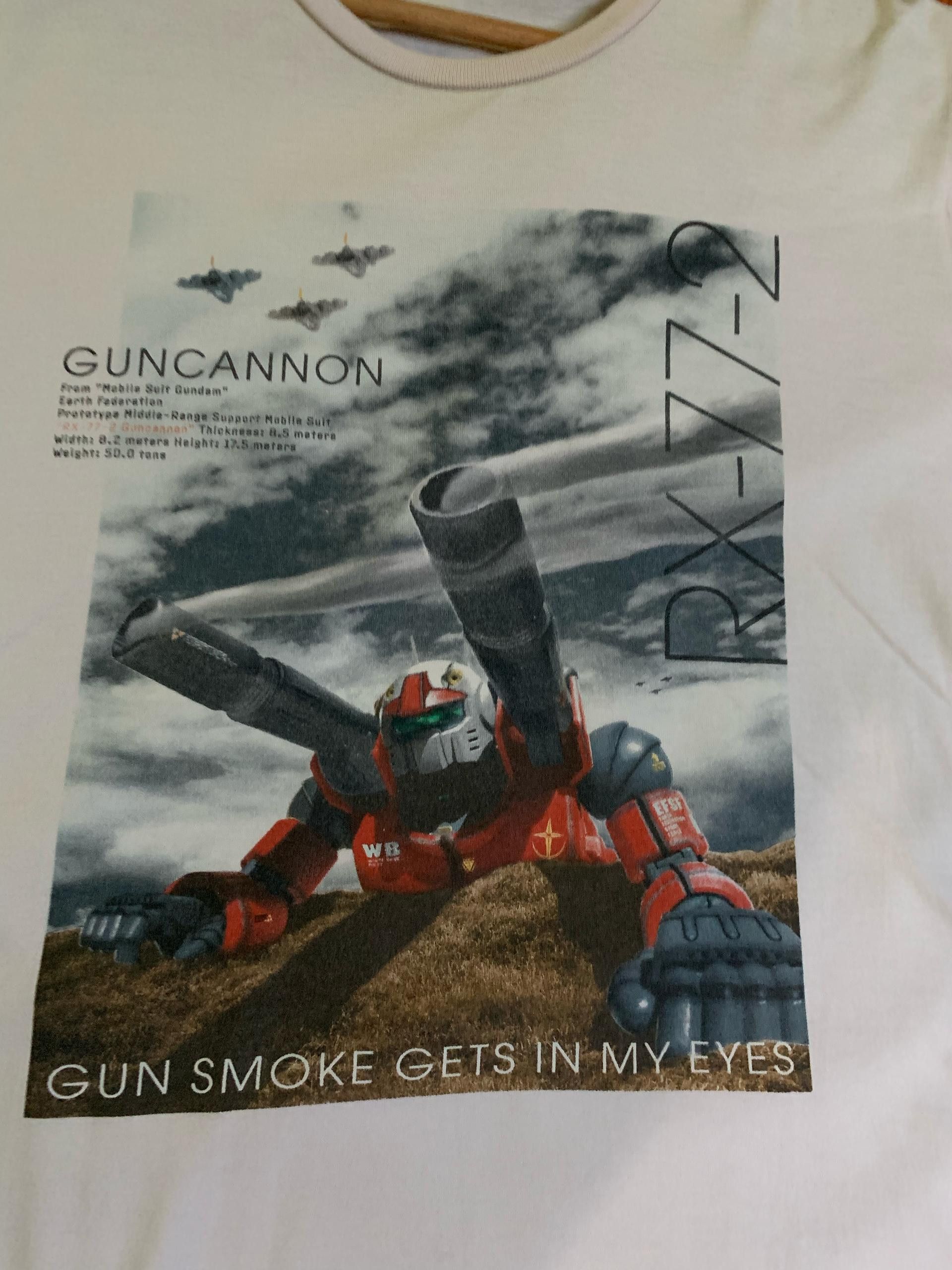 Vintage Vintage Gundam “RX-77-2 GUNCANNON” Tshirt RARE Size US L / EU 52-54 / 3 - 1 Thumbnail