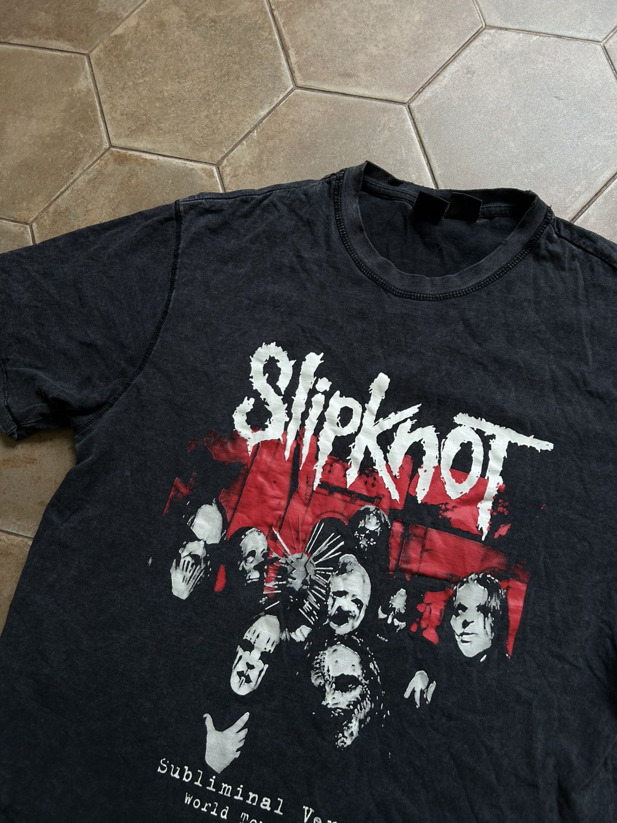 Slipknot Y2K Slipknot Faded Masks Tee Size US L / EU 52-54 / 3 - 4 Thumbnail