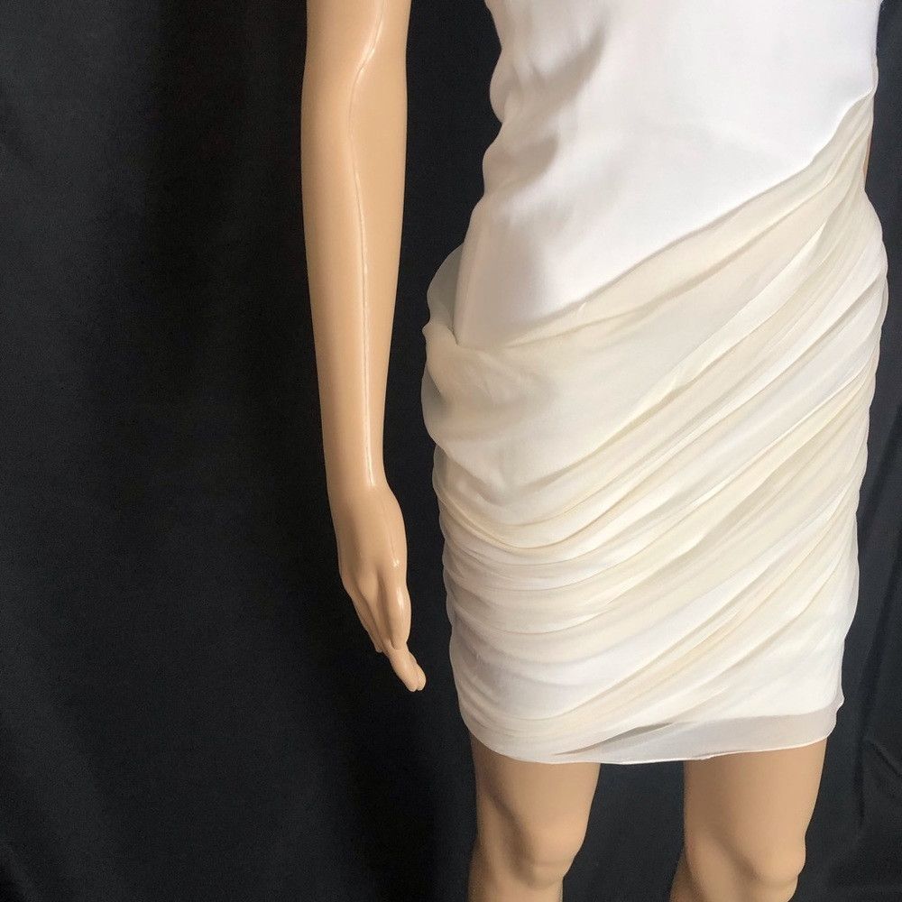 Alice + Olivia Alice + Olivia Lexie Drape-Skirt White Dress Size 2 Size XS / US 0-2 / IT 36-38 - 8 Thumbnail