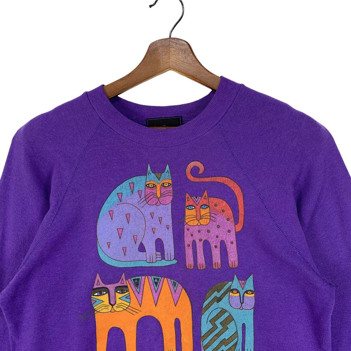 Vintage Vintage 90s Samuel Burch Graphic Art Cat Sweatshirt Size S Size US S / EU 44-46 / 1 - 2 Thumbnail