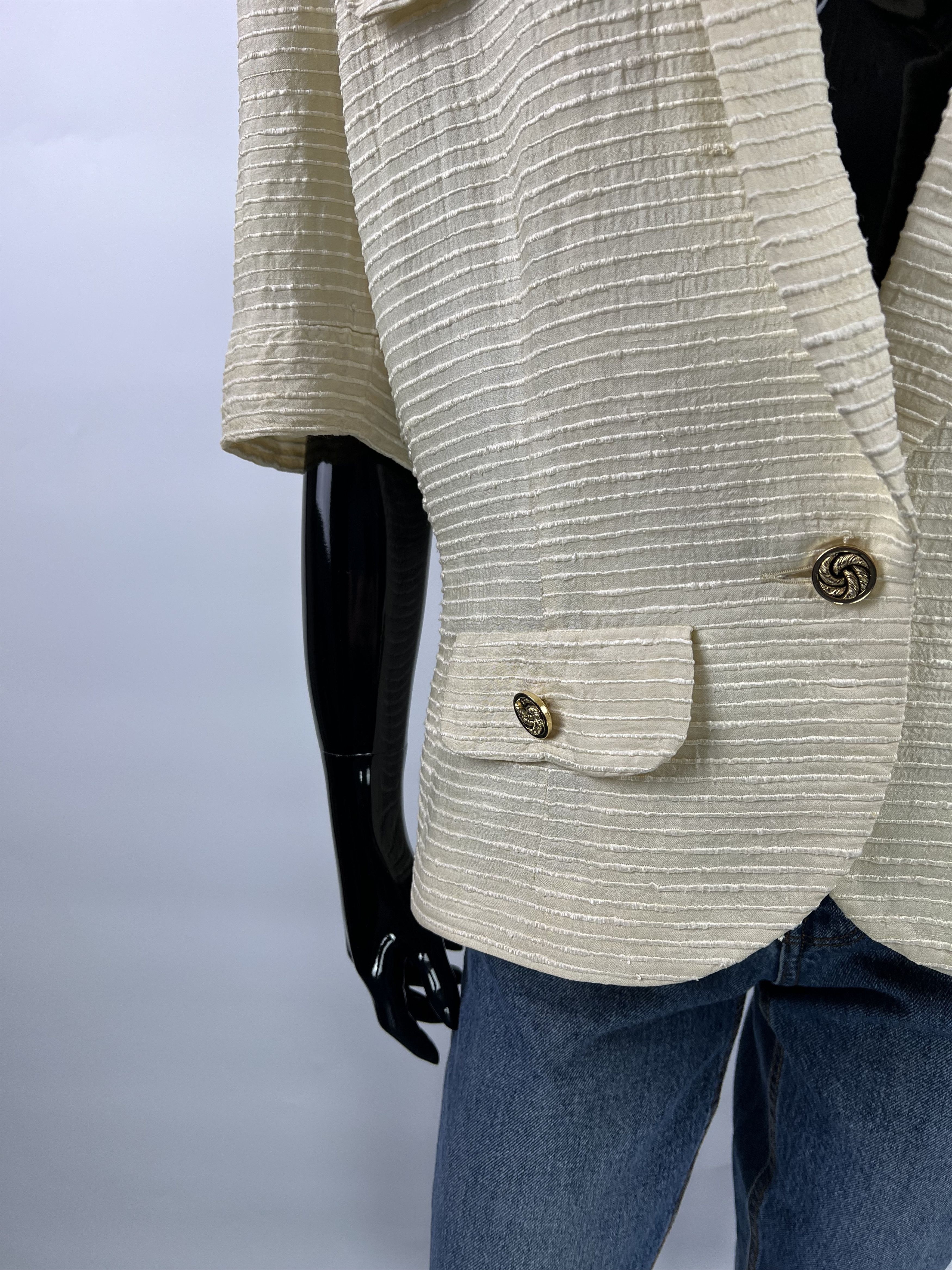 Designer × Vintage Jacques Fath Rare Vintage 100% Silk Blazer Jacket Size 40 Size M / US 6-8 / IT 42-44 - 3 Thumbnail