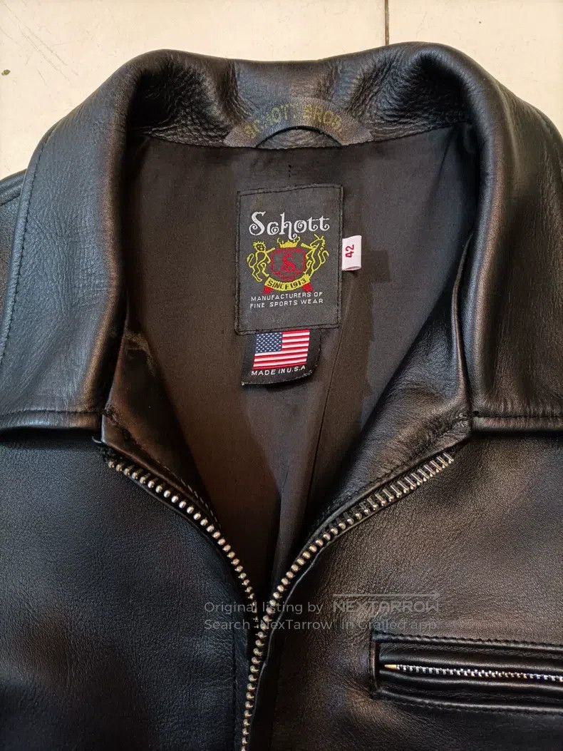 Schott Schott Cowhide motorcycle leather jacket Size US L / EU 52-54 / 3 - 2 Thumbnail