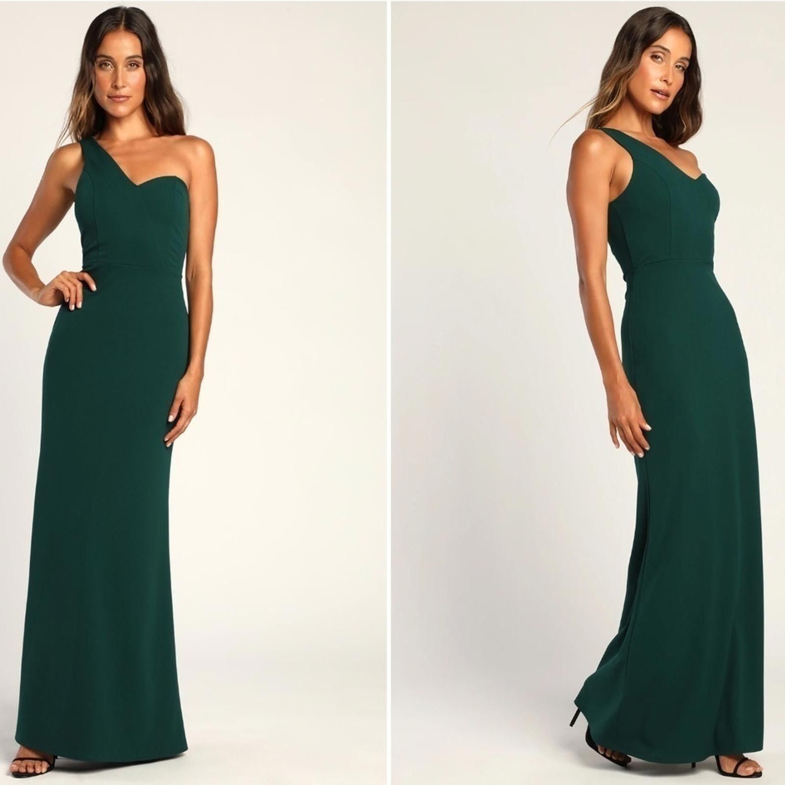 Lulus LULU's Sexy Prom Wedding Elegant One Shoulder Mermaid Gown Size XL / US 12-14 / IT 48-50 - 1 Thumbnail