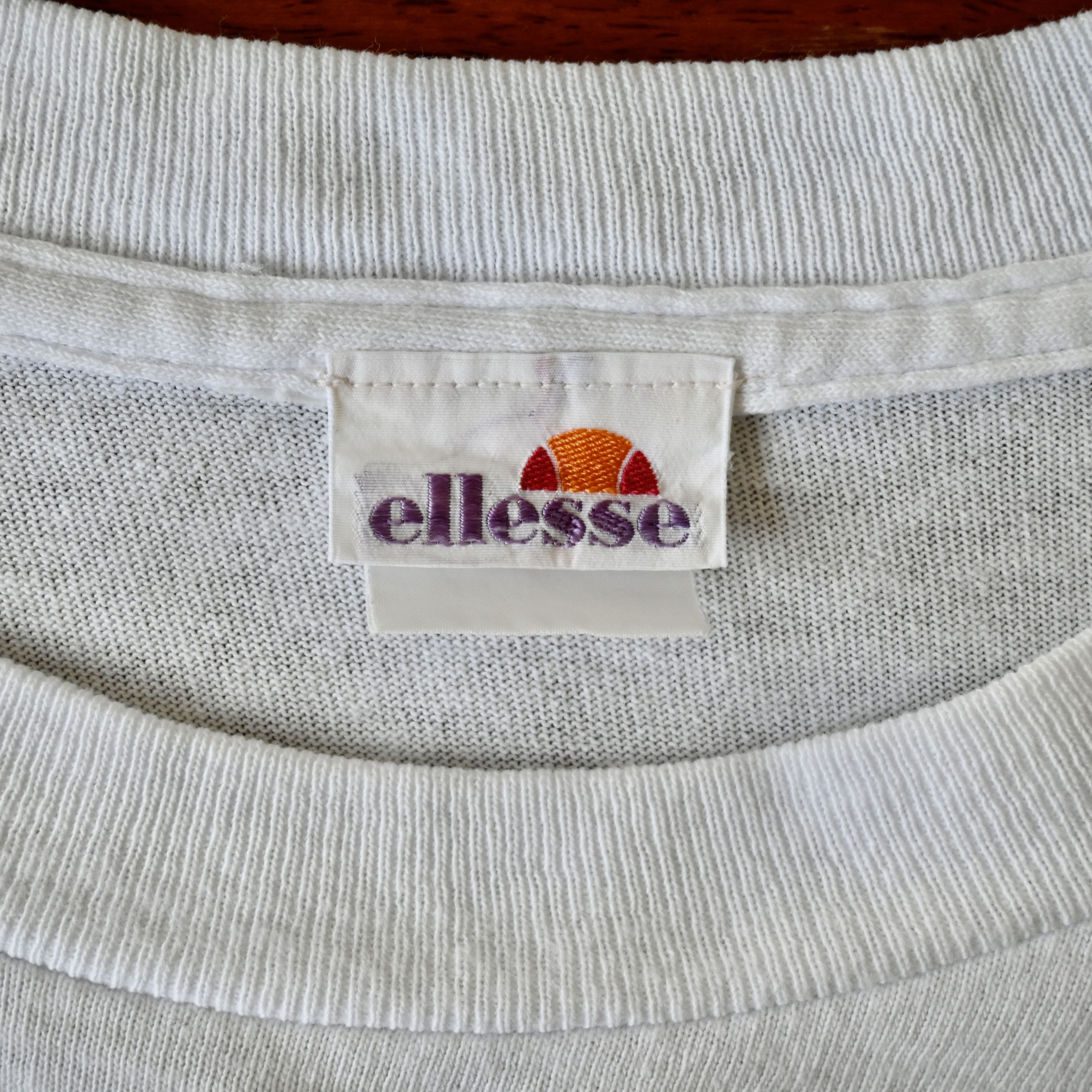 Ellesse Vintage 1990s ellesse italian message single-stiched t-shirt Size US L / EU 52-54 / 3 - 8 Thumbnail