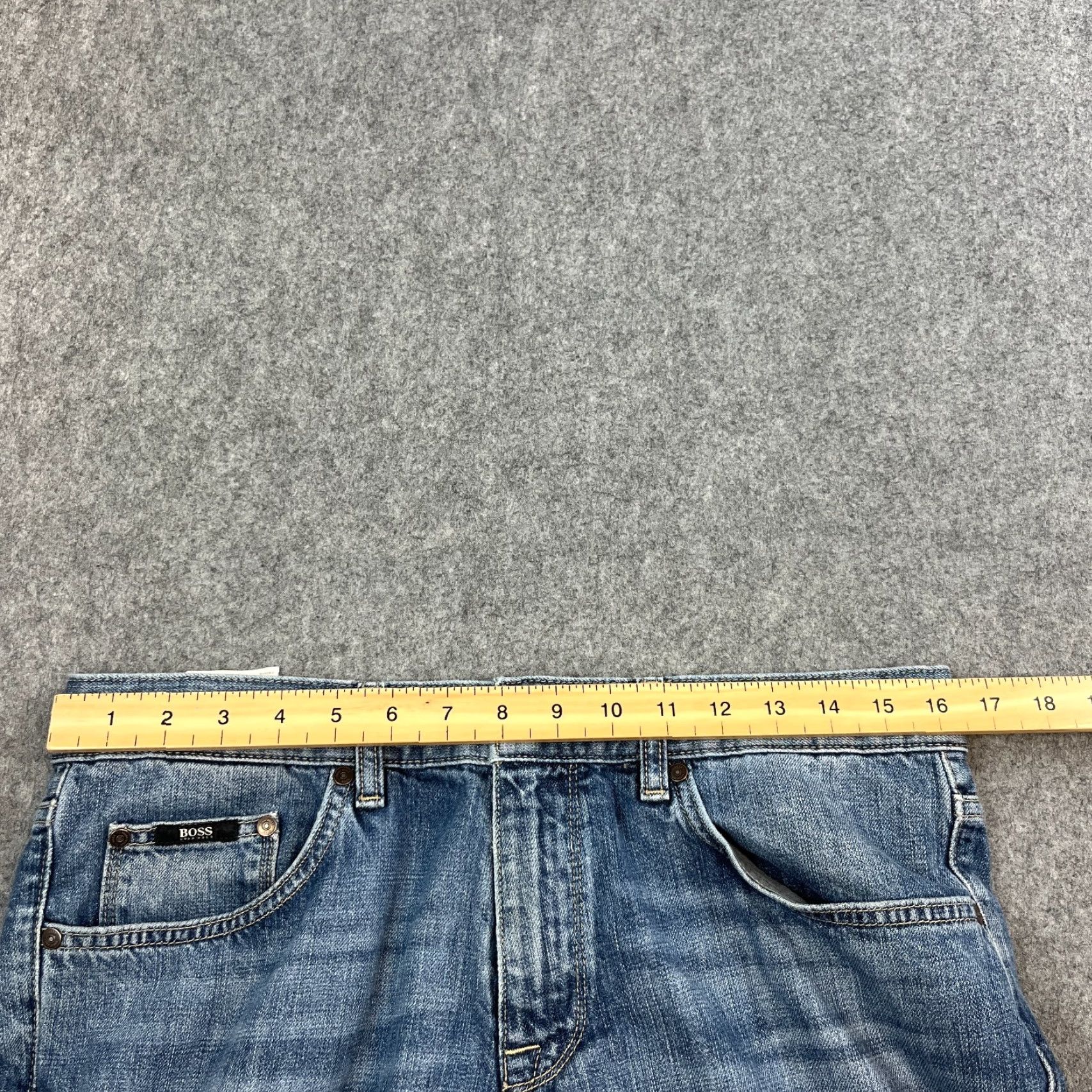 Hugo Boss HUGO BOSS Jeans Regular Tapered 34 32 Mid Blue Cotton Denim 5-Pocket Men Maine Size US 34 / EU 50 - 6 Thumbnail