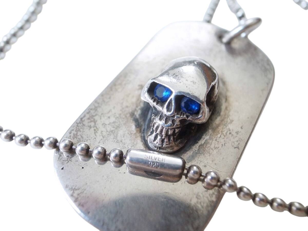 Gaboratory Stanley Guess Skull Dog Tag W Zirconia 2003 Size ONE SIZE - 4 Thumbnail
