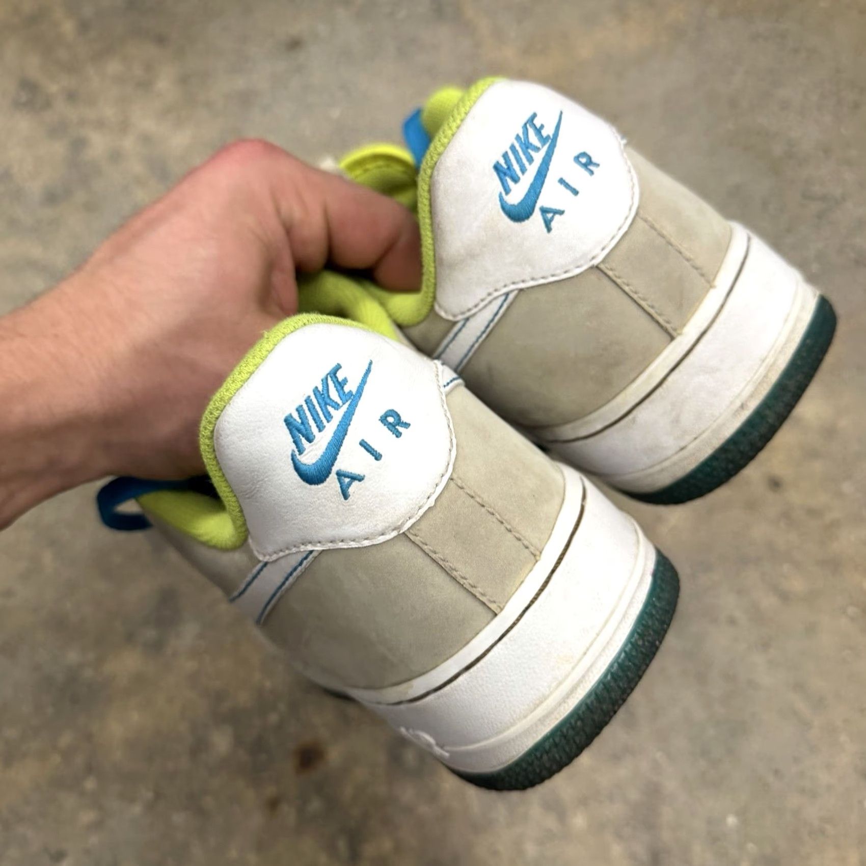 Nike VINTAGE Nike Air Force 1 Low '07 Net Plaid Volt Blue 2007 Wmns Size 9 AF1 315115-114 Sneakers Women Size US 7 / IT 37 - 7 Thumbnail