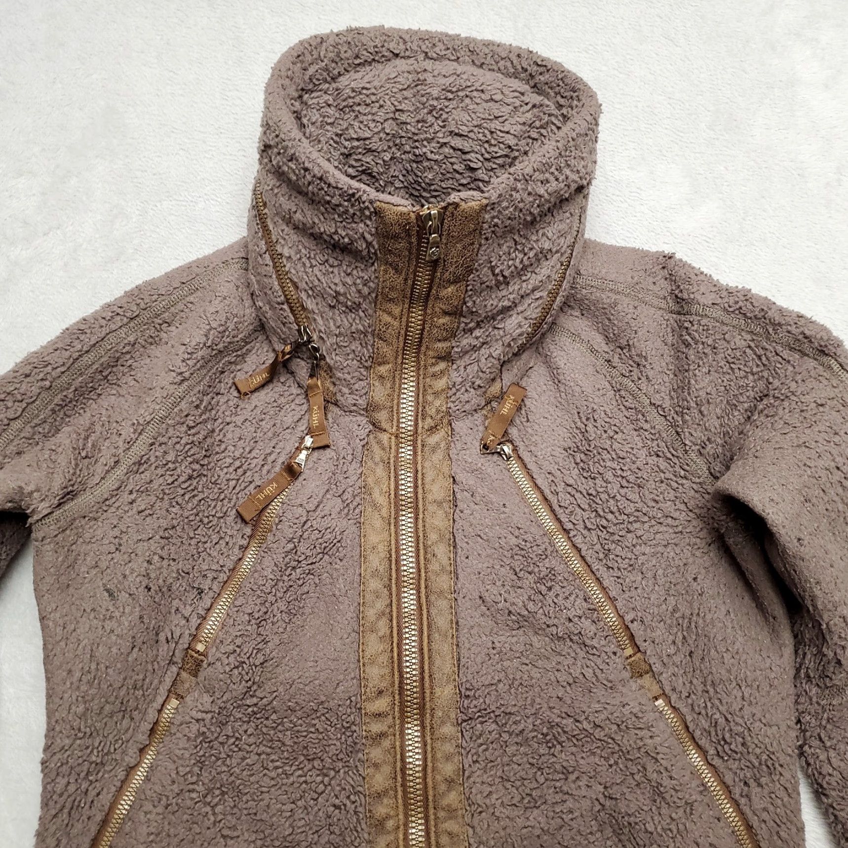 Vintage VINTAGE Kuhl Jacket Womens S Green Full Zip Flight Hoodie Fleece Thumb Hole Gorpcore Size S / US 4 / IT 40 - 2 Thumbnail