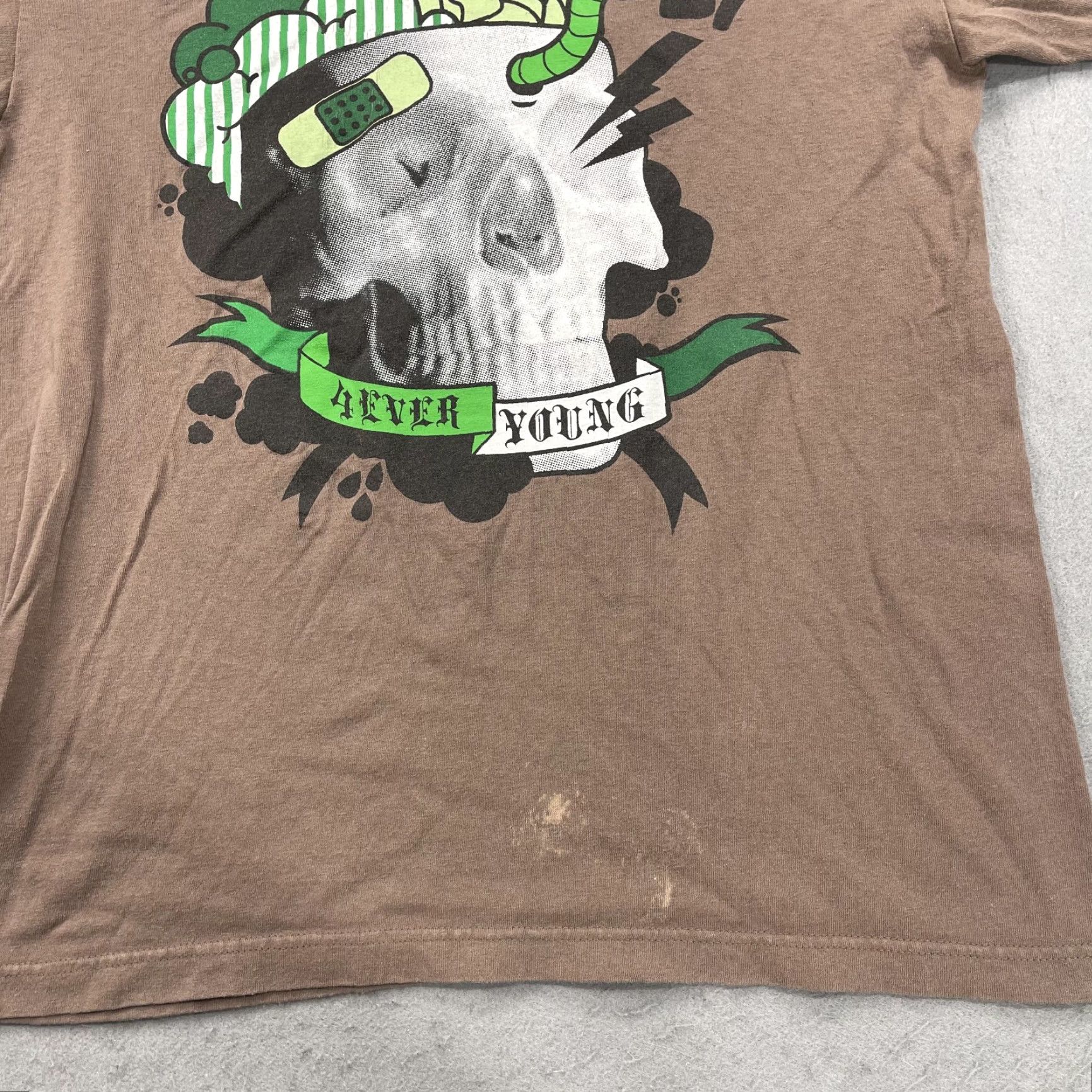 Logo 7 VINTAGE Stussy Shirt Mens M Brown Skull Graphic Tee Logo Y2K Size US M / EU 48-50 / 2 - 4 Thumbnail