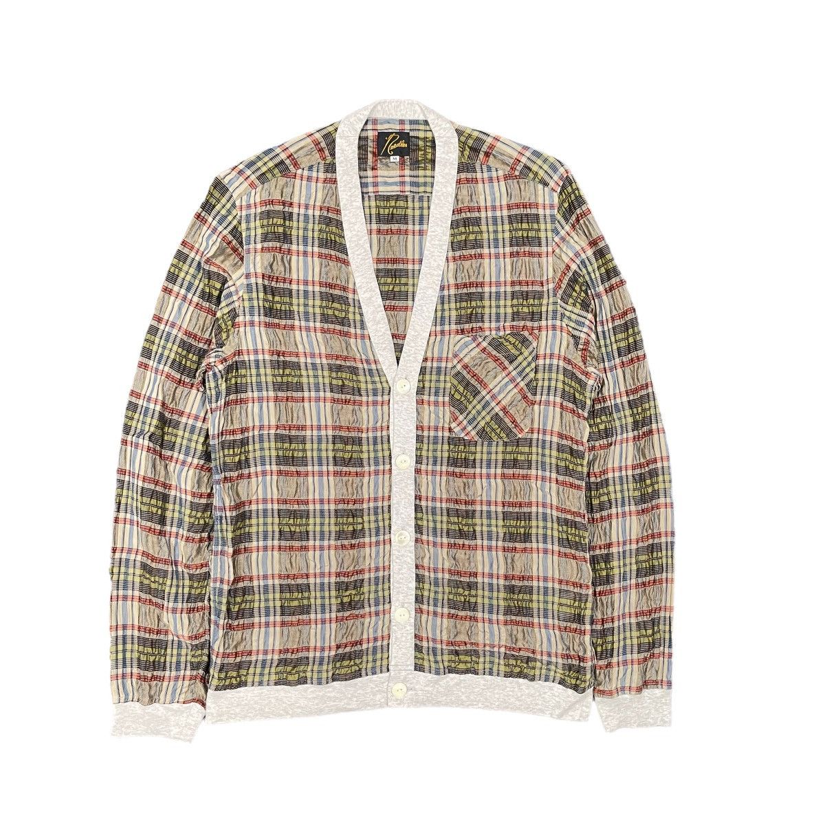 Needles × Nepenthes Needles Wrinkle Pleat Check Flannel Cardigan Size US M / EU 48-50 / 2 - 1 Thumbnail