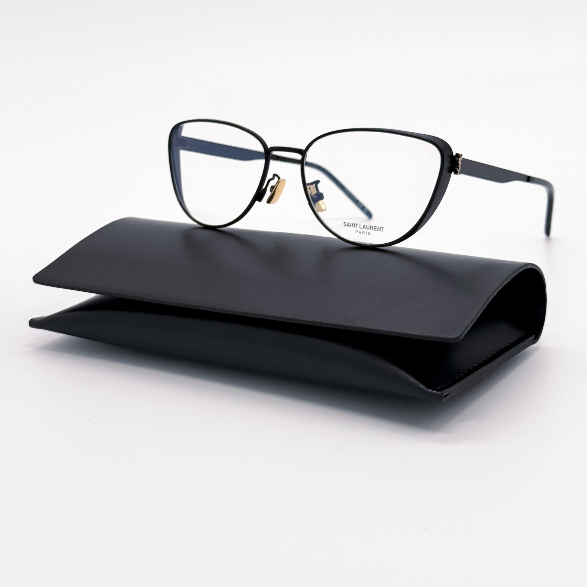 Saint Laurent Paris NEW SAINT LAURENT EYEGLASSES SLM92 003 WOMEN CAT EYE BLACK E Size ONE SIZE - 1 Thumbnail