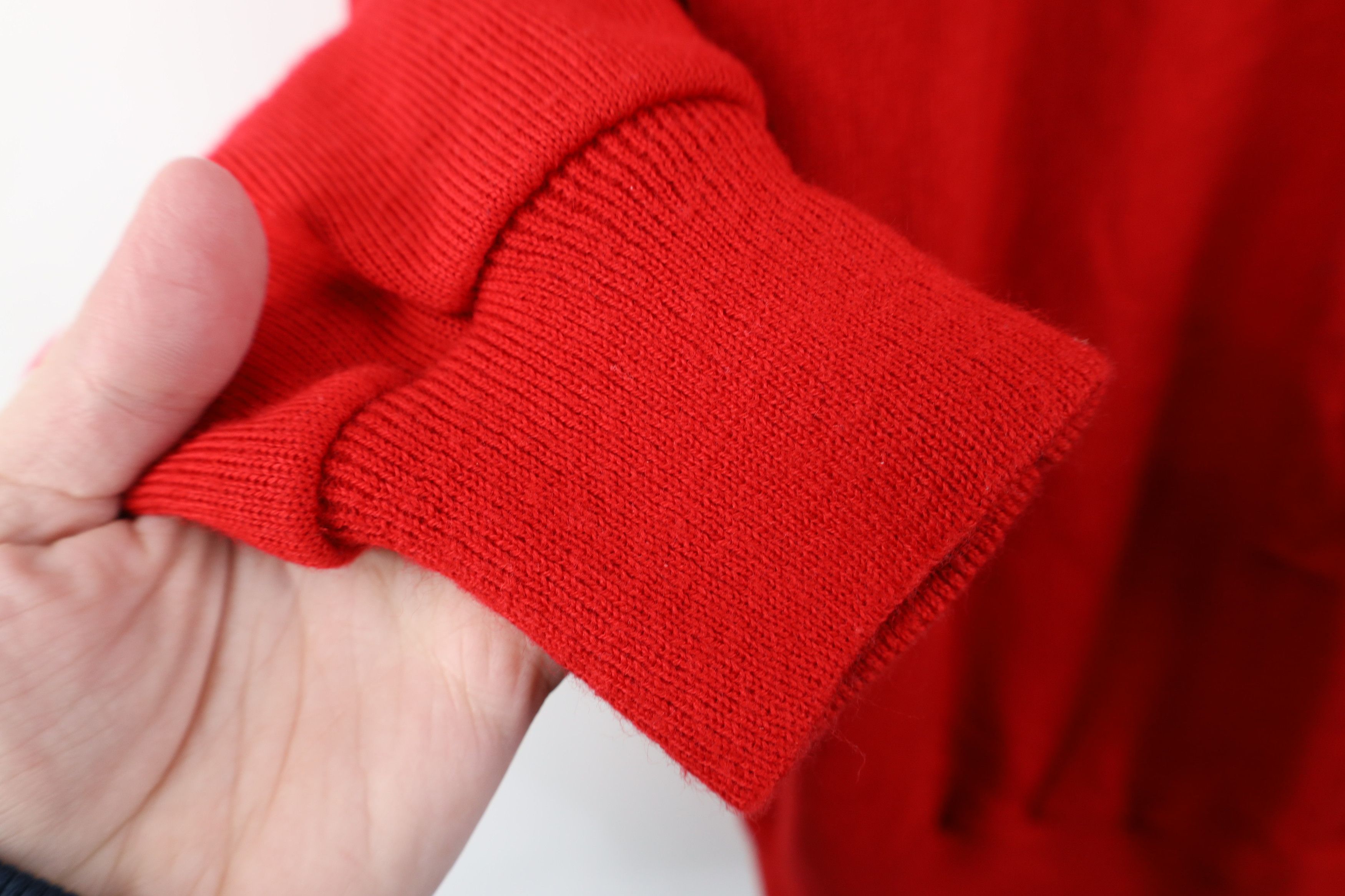 Vintage Vintage 70s Streetwear Knit Henley Sweater Red Acrylic Size US XL / EU 56 / 4 - 9 Thumbnail