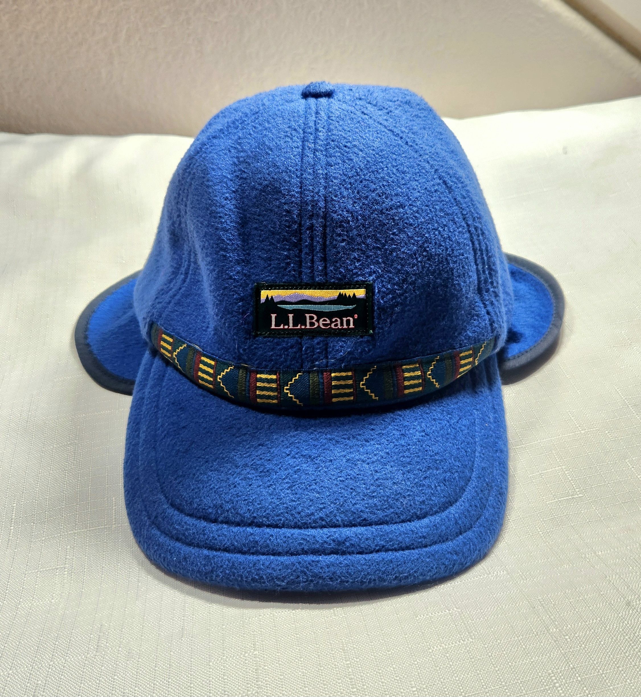 L.L. Bean LL Bean Fuzzy Blue Fleece Winter Baseball Hat SZ S ear flaps Size ONE SIZE - 1 Thumbnail