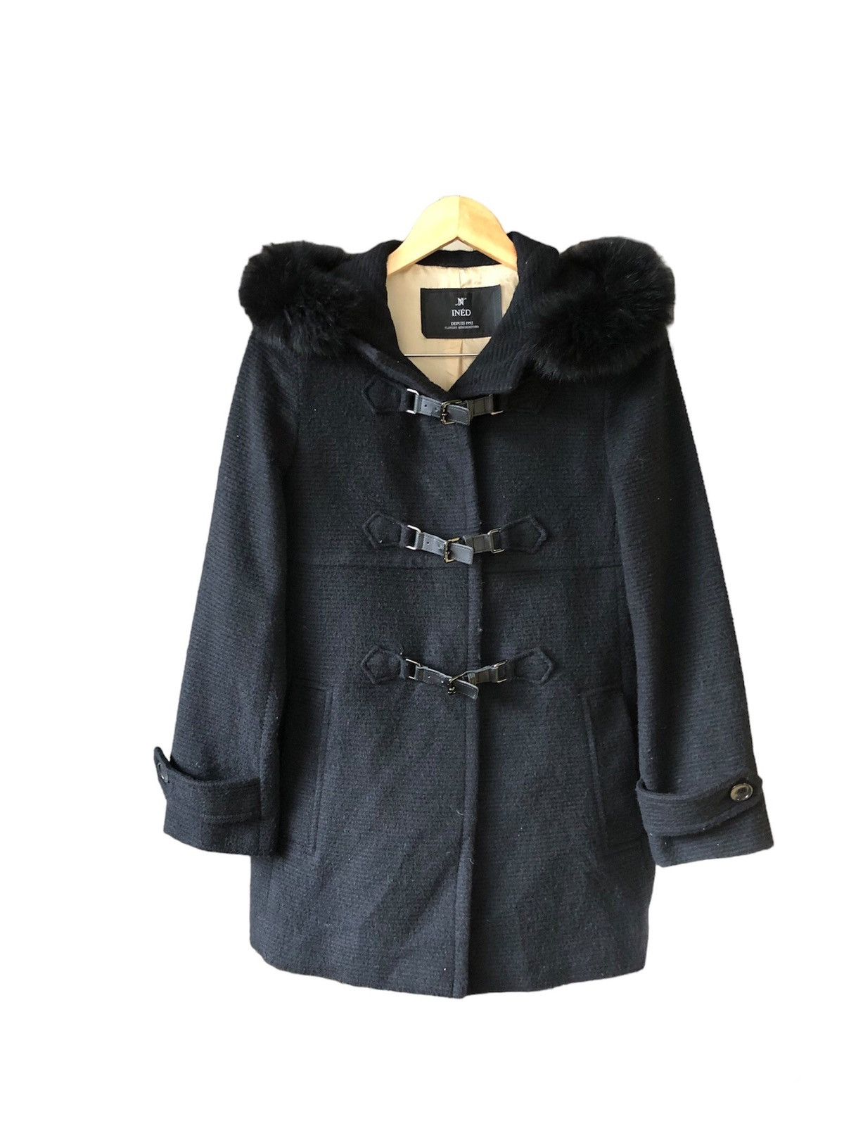 Yohji Yamamoto Ined by Yohji Yamamoto Wool Blend Winter Duffle Coat Hoodie Size M / US 6-8 / IT 42-44 - 1 Thumbnail