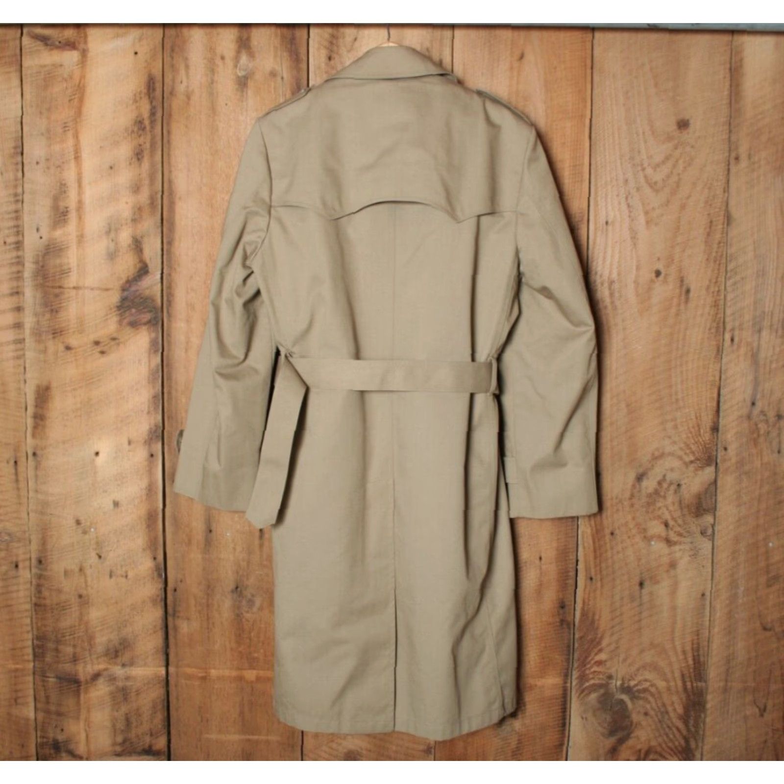 Vintage VINTAGE Prange's Beige Belted Trench Coat Overcoat Mens Sz. 40L Long Double Breasted Fur Liner Size US XXS / EU 40 - 7 Thumbnail
