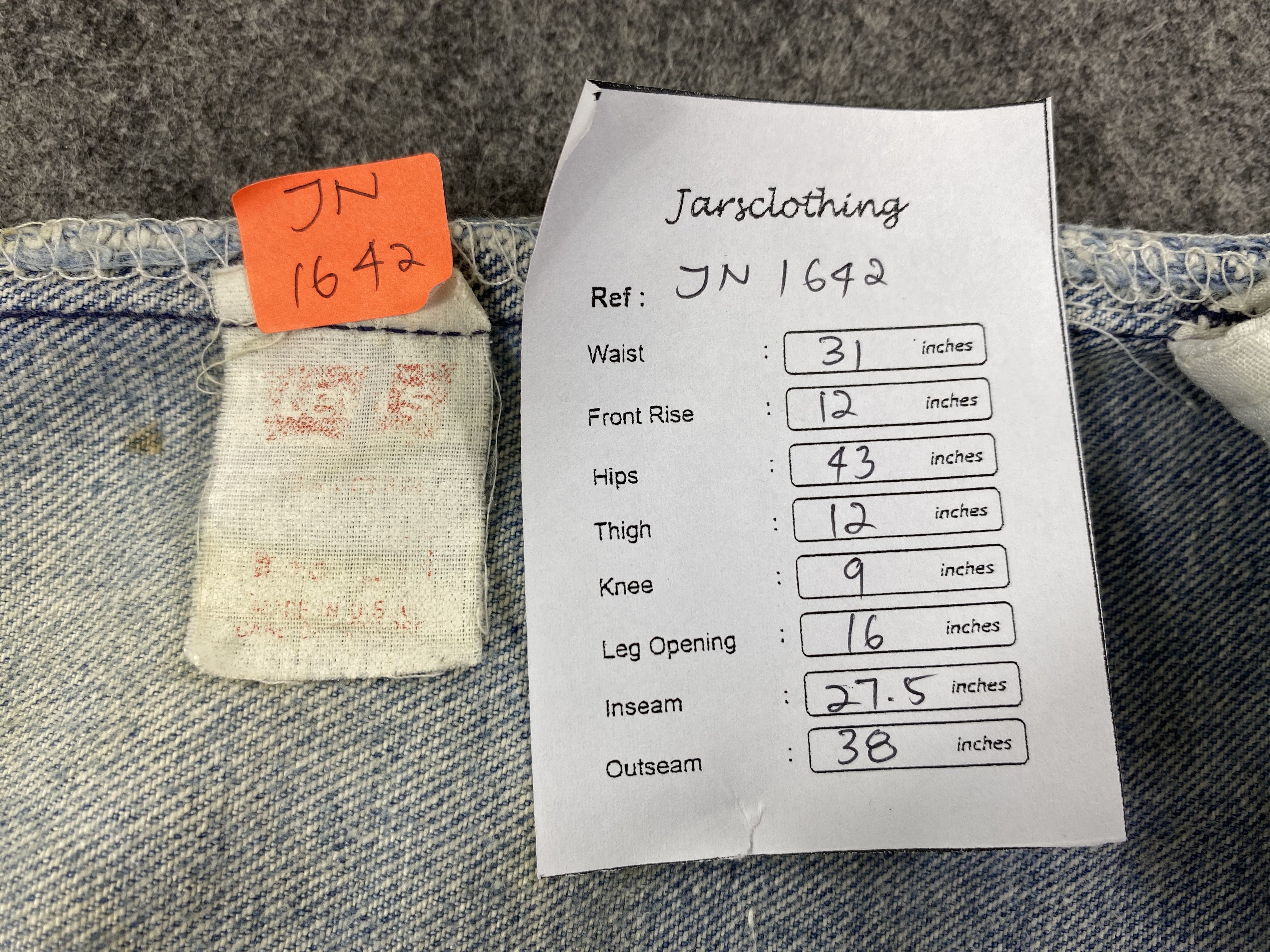 Levi's 90's Light Blue Wash Vintage Levi's 501 USA 31x27.5 JN1642 Size US 31 - 8 Thumbnail