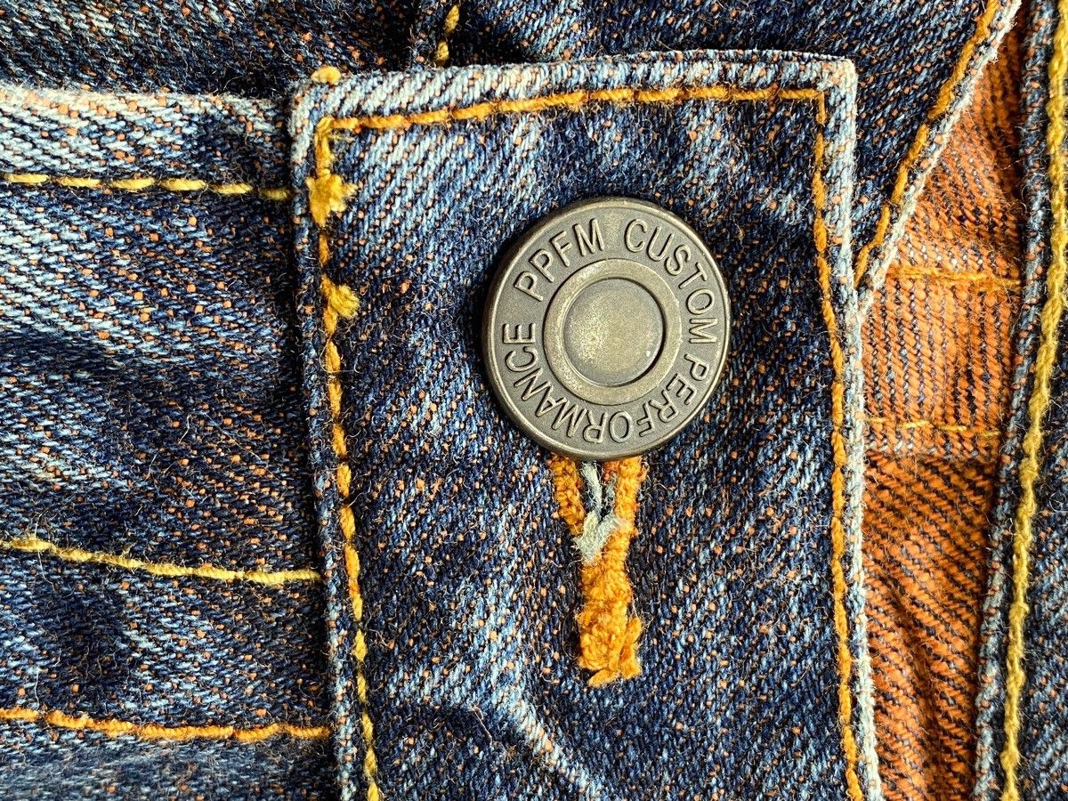 PPFM PPFM Custom Blue Wash Ripped Style Flare Jeans Size US 31 - 10 Thumbnail