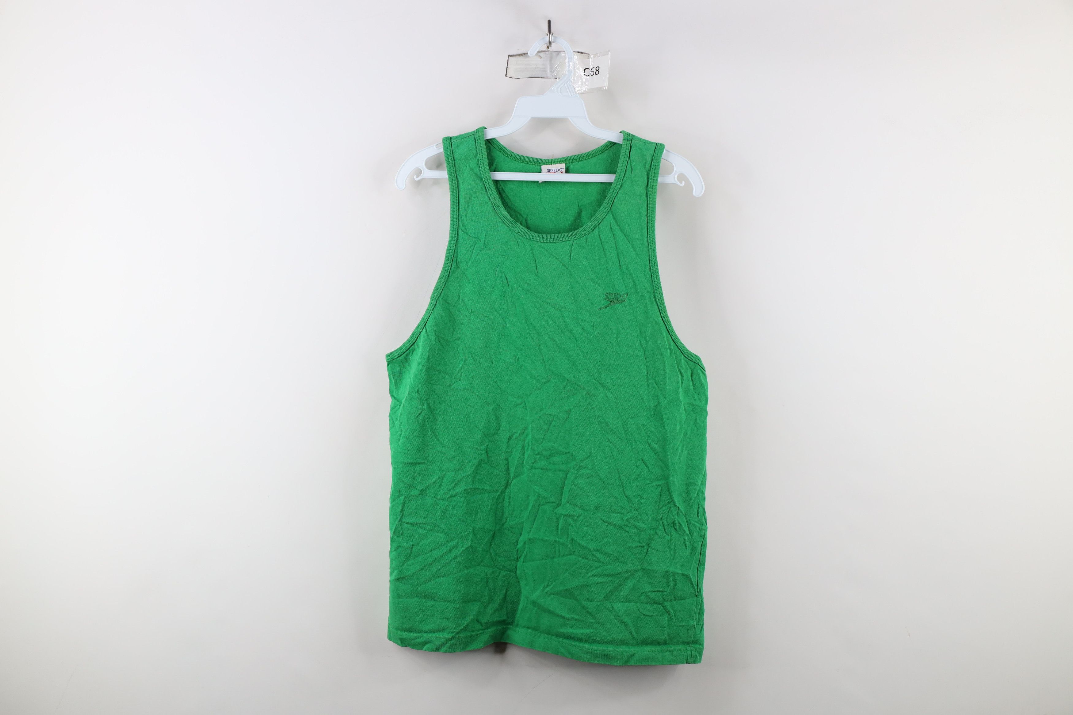 Speedo × Vintage Vintage 90s Speedo Tank Top T-Shirt Kelly Green Cotton USA Size US M / EU 48-50 / 2 - 1 Thumbnail