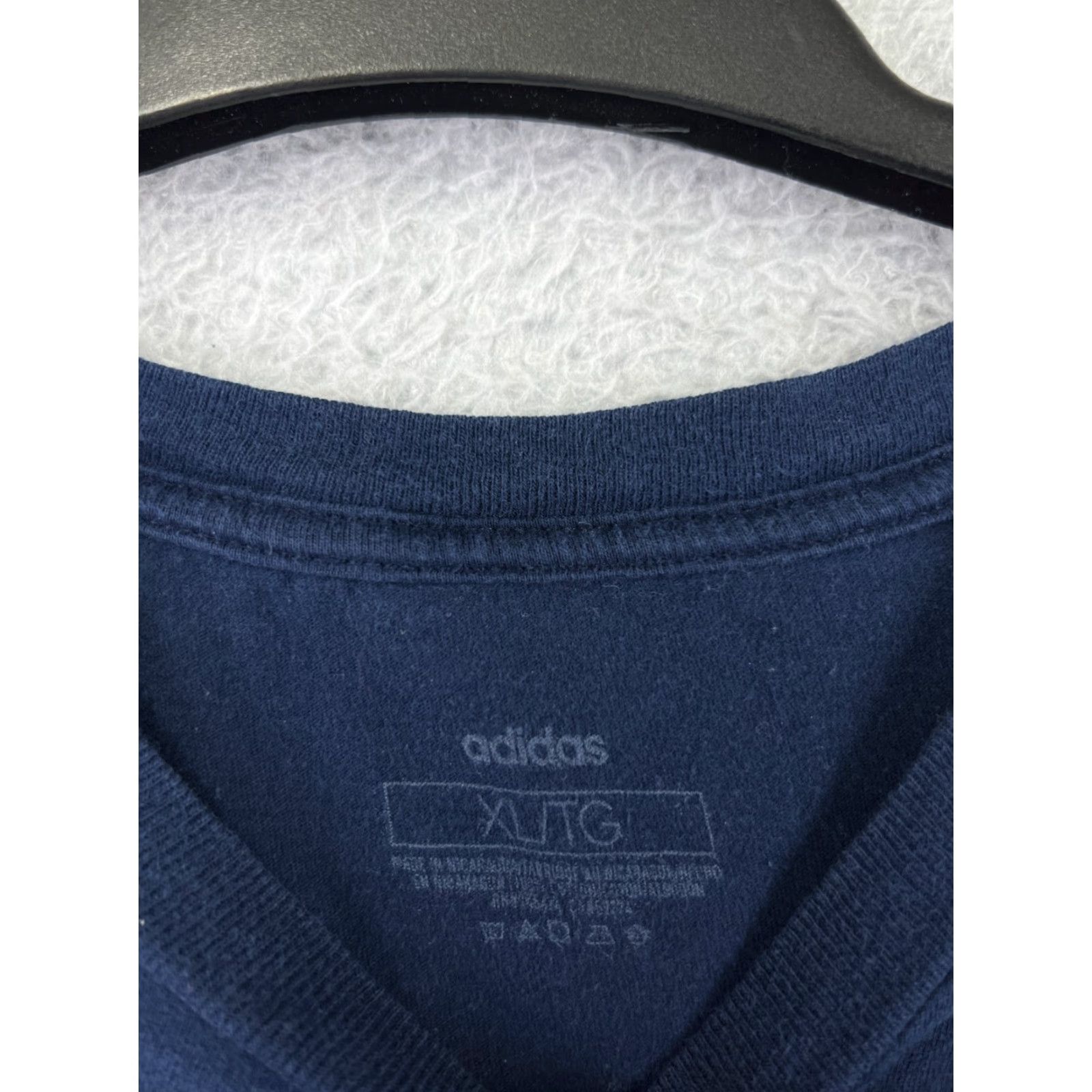 Adidas ADIDAS Shirt Men XL Blue Short Sleeve Crew Neck Logo Cotton Jersey Athletic Top - Sports Apparel, 3-4 Season Comfort Size US XL / EU 56 / 4 - 4 Thumbnail