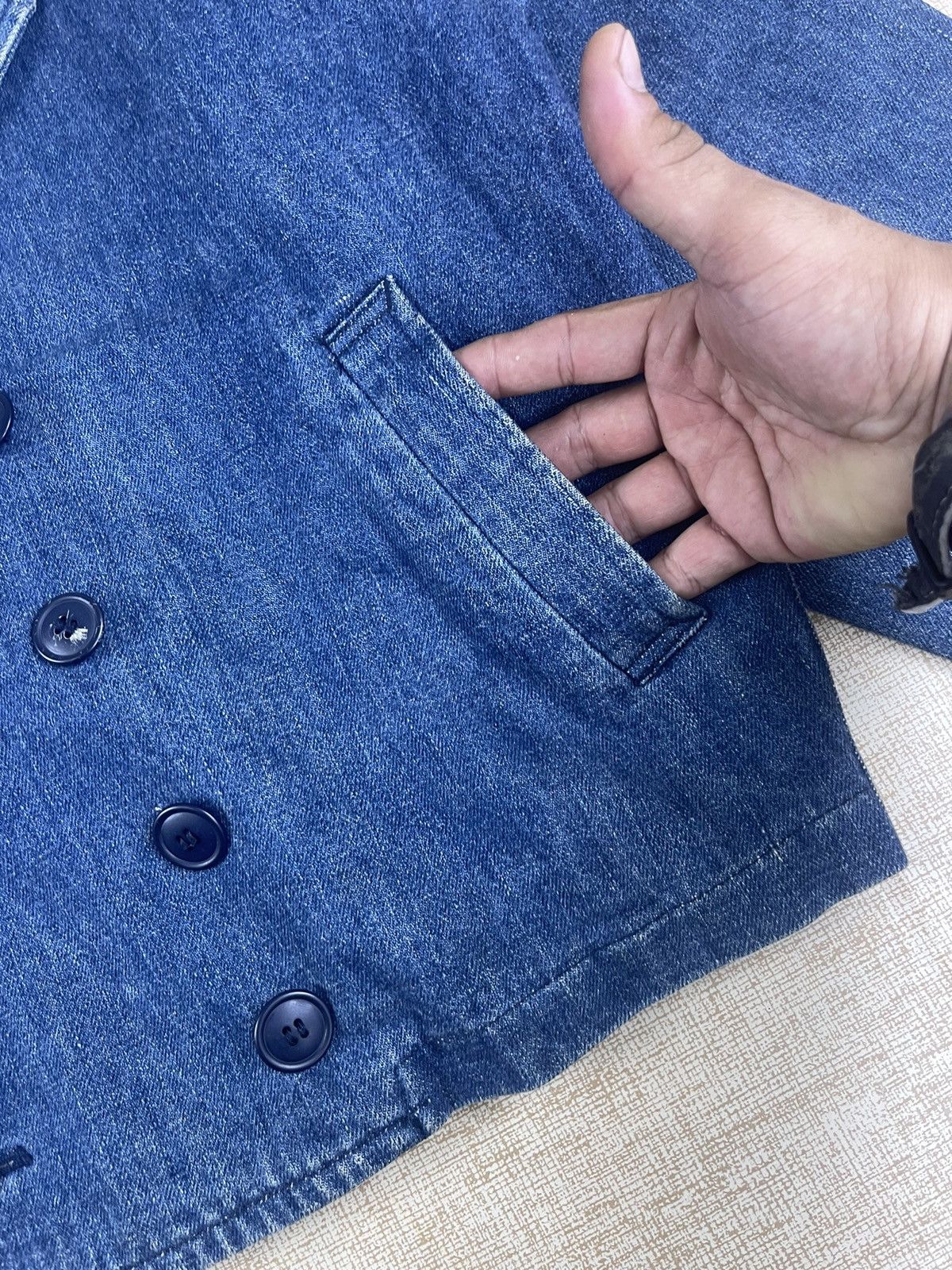 Issey Miyake × Vintage VTG ISSEY MIYAKE (I.S) Tsumori Chisato Double Breast Denim Size US L / EU 52-54 / 3 - 8 Thumbnail