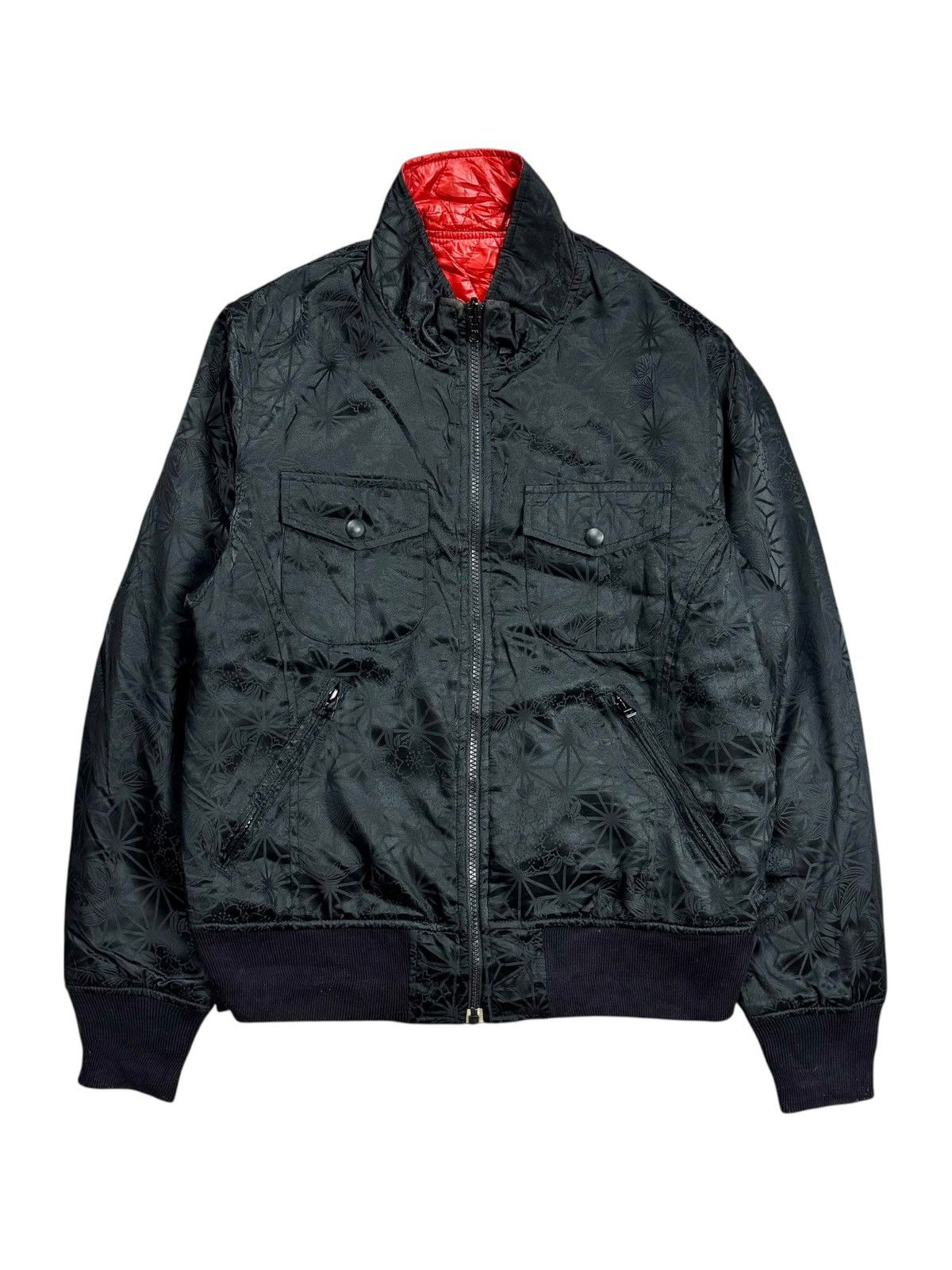 BUFFALO BOBS 2000s Takeo Kikuchi Jacquard Flower Reversible Jacket Size US M / EU 48-50 / 2 - 1 Thumbnail