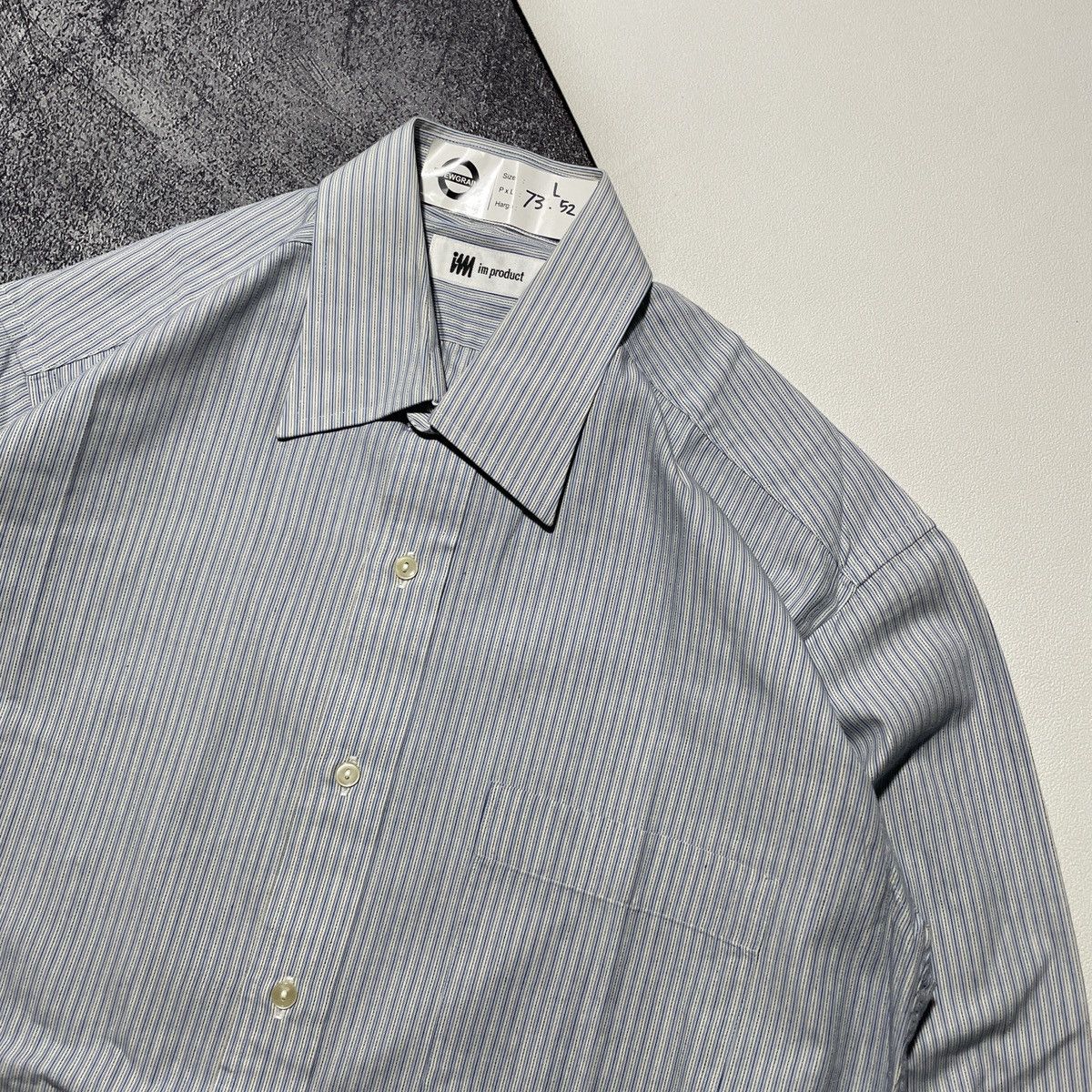 Issey Miyake × Seiko Rare Issey Miyake Striped Shirt Size US L / EU 52-54 / 3 - 3 Thumbnail