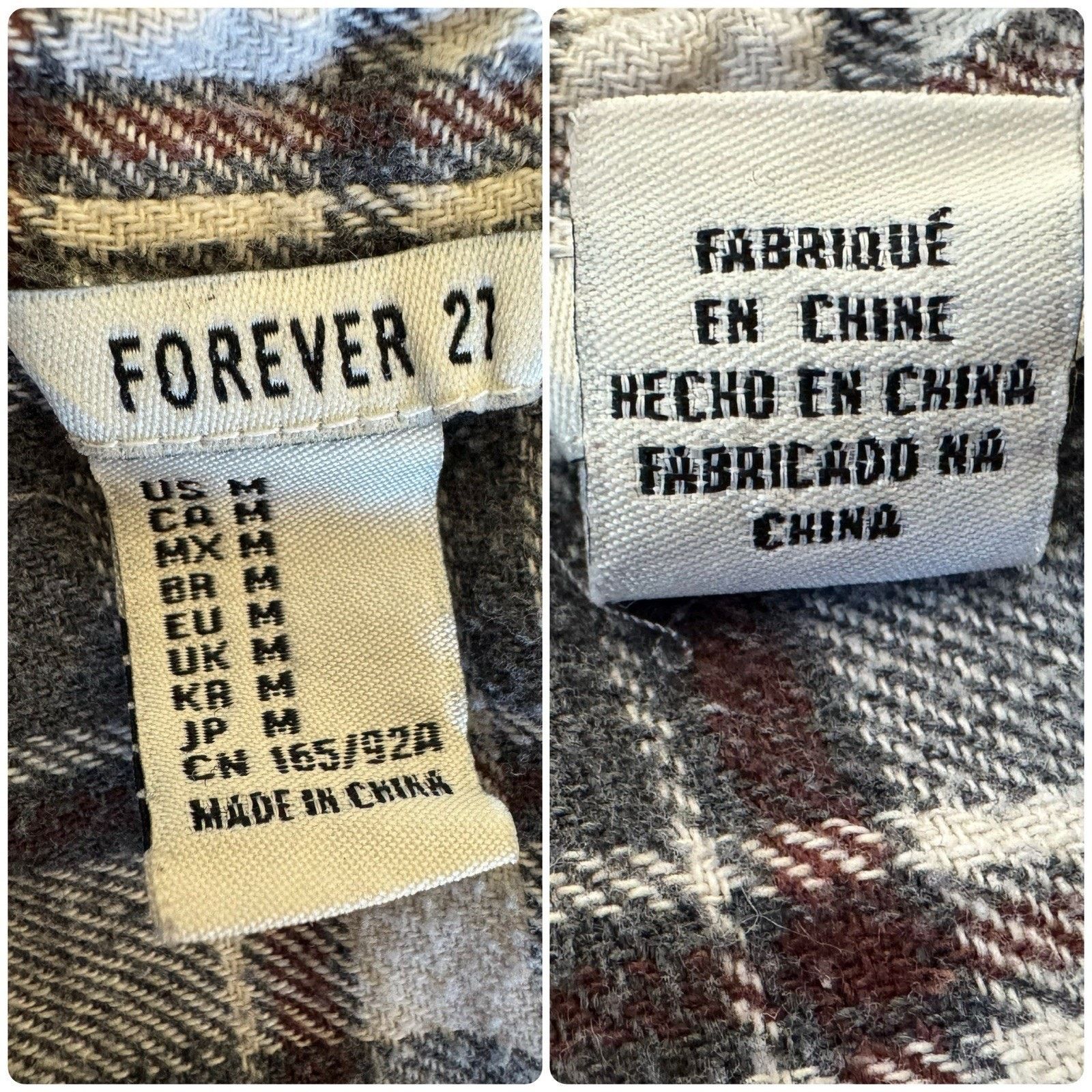Forever 21 NIRVANA Kurt Cobain Upcycled Retro Vintage Plaid Flannel M Size M / US 6-8 / IT 42-44 - 12 Thumbnail