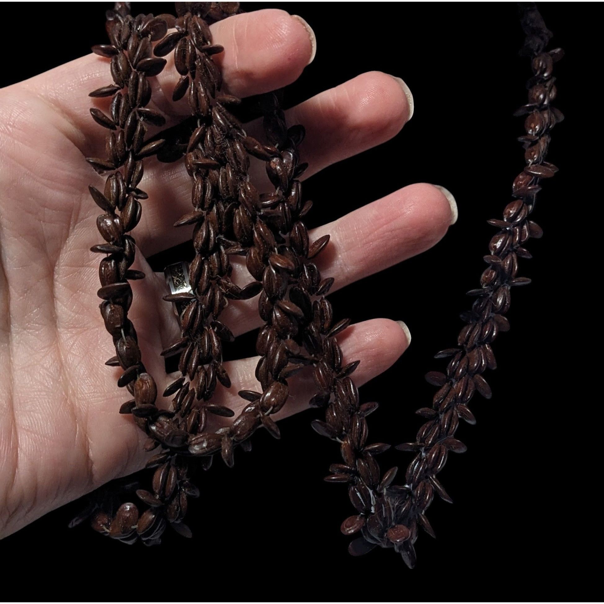 Other Nature Inspired Brown Koa Apple Seed Handmade Beaded Necklac Size ONE SIZE - 4 Thumbnail
