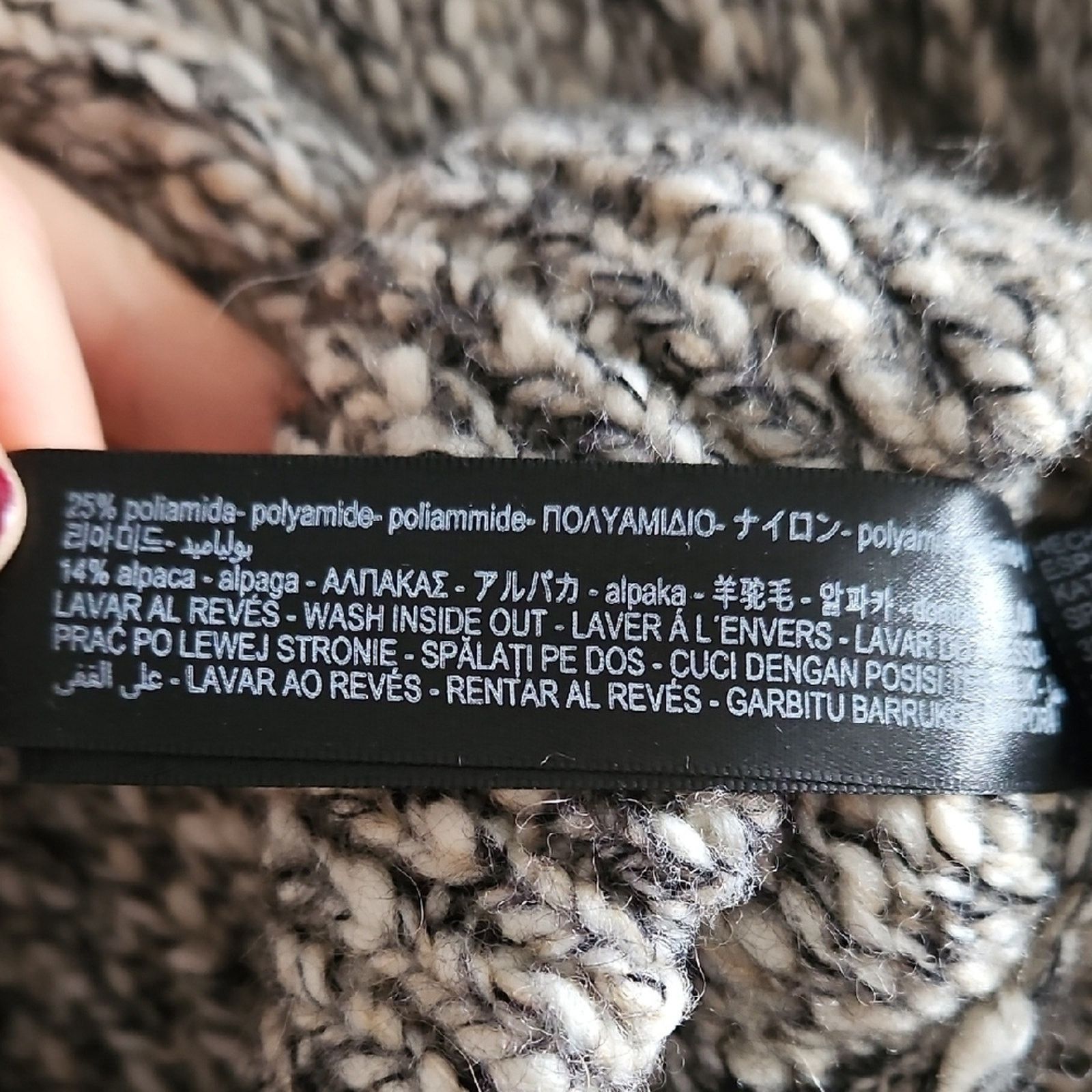 Massimo Dutti Massimo Dutti Gray Knit Sweater with Gold Accent size M Size M / US 6-8 / IT 42-44 - 6 Thumbnail