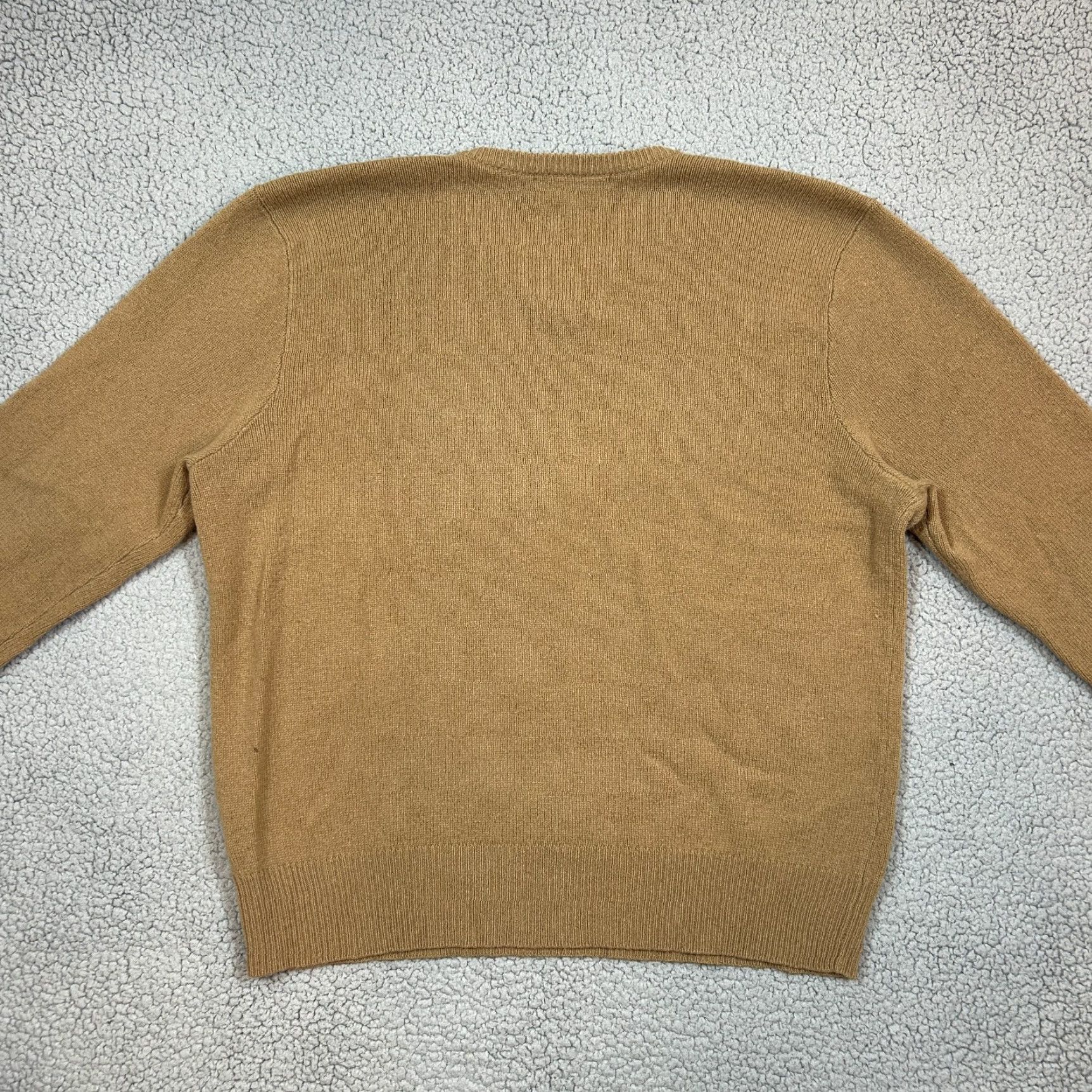 Polo Ralph Lauren Polo Ralph Lauren Sweater Mens Large Tan 100% Lambswool V Neck Pony Pullover Brown Wool Knit Pullover Winter Fall 90s Preppy Mens Size US L / EU 52-54 / 3 - 4 Thumbnail