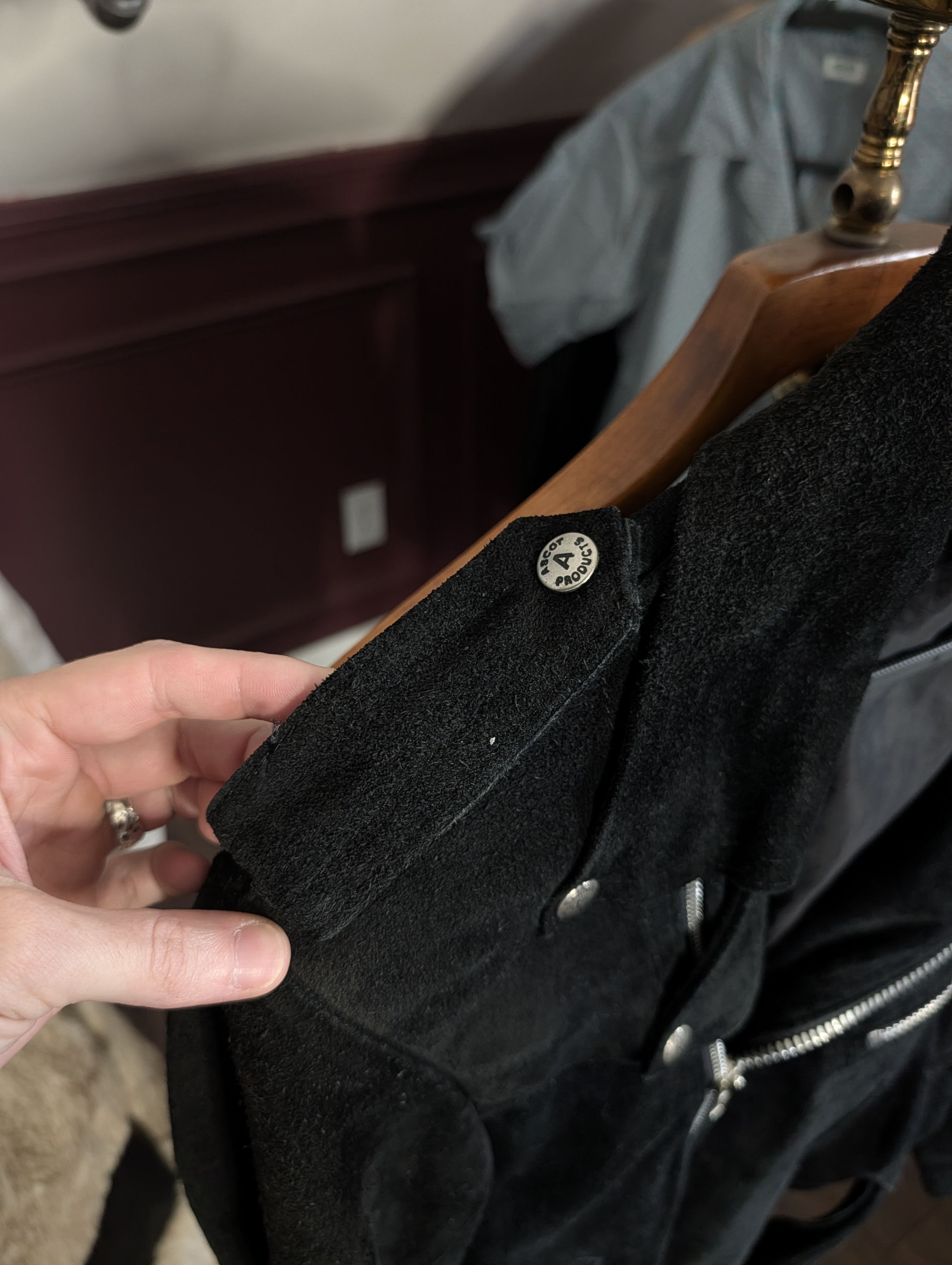 Ascot Chang ASCOT Vtg Australian top dyed leather nubuck biker jkt Size US S / EU 44-46 / 1 - 8 Thumbnail