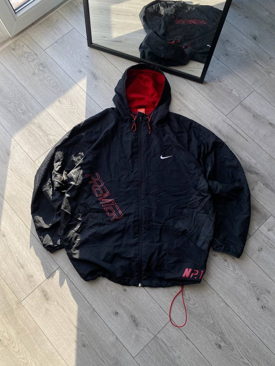 Nike Vintage Nike Premier Black Nylon Windstopper Jacket XL Y2K Size US XL / EU 56 / 4 - 3 Thumbnail