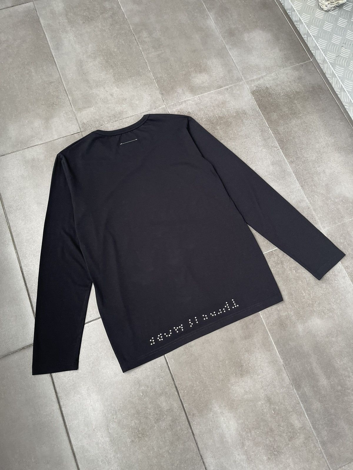 Maison Margiela !DS! SS22 Maison Margiela Studded Black Longsleeve T-Shirt Size US M / EU 48-50 / 2 - 16 Thumbnail