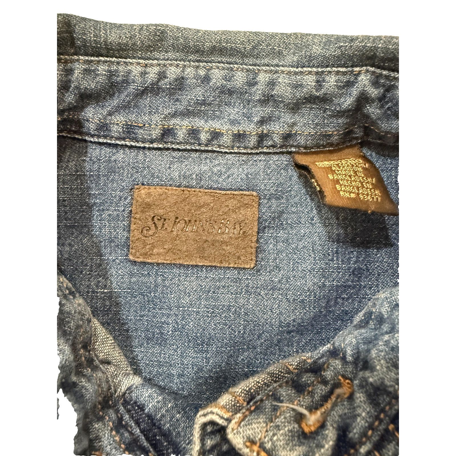 St. Johns Bay Vintage 90s St. John’s Bay Denim Shirt Jacket Men’s Med Size US M / EU 48-50 / 2 - 2 Thumbnail