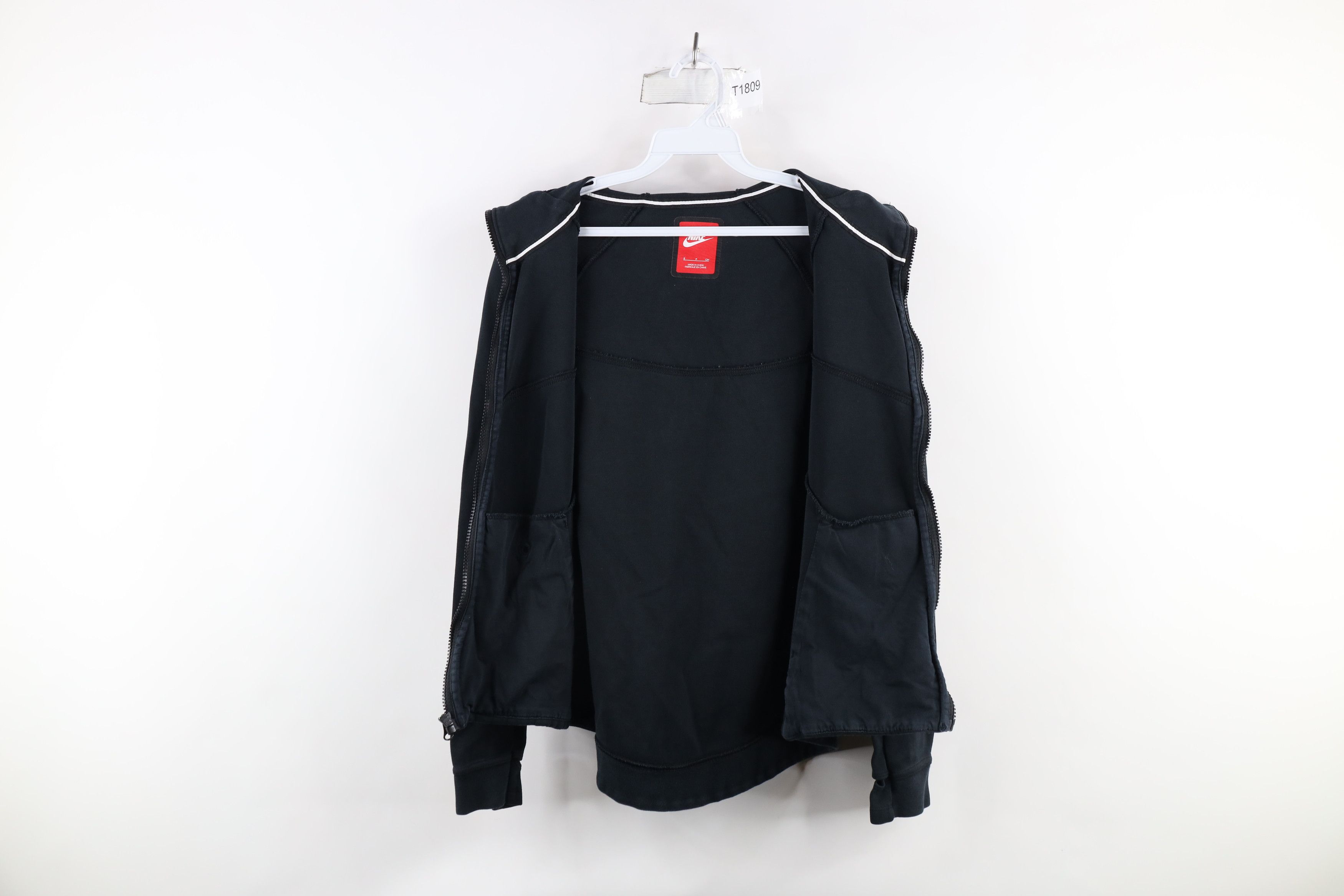 Nike × Vintage Nike Tech Fleece Spell Out Full Zip Hoodie Sweatshirt Black Size S / US 4 / IT 40 - 6 Thumbnail