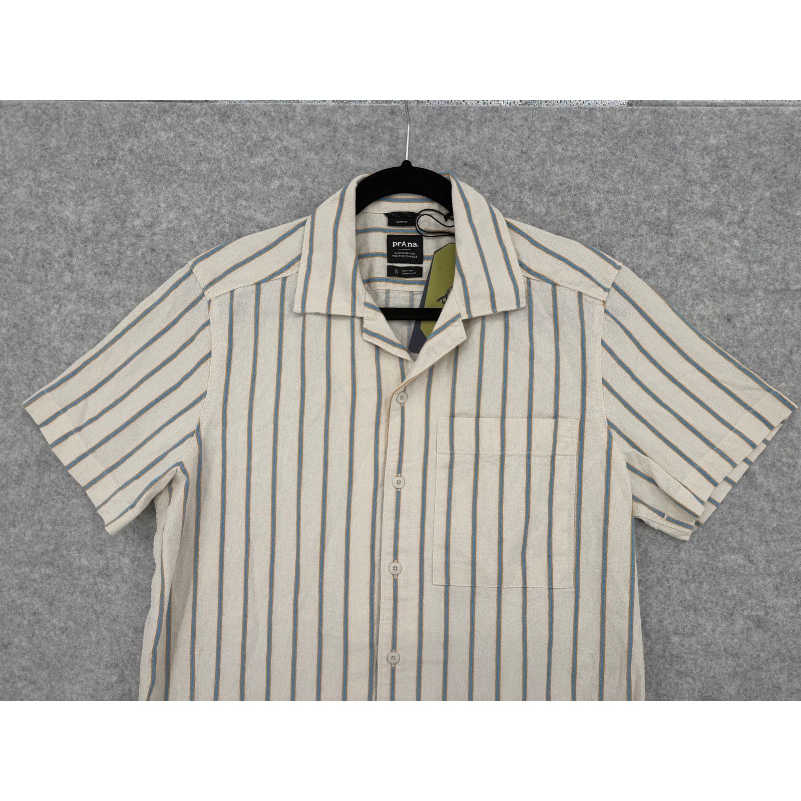 Prana NWT prAna Slim Canvas Mantra Striped Heritage Button Shirt Size US S / EU 44-46 / 1 - 2 Thumbnail