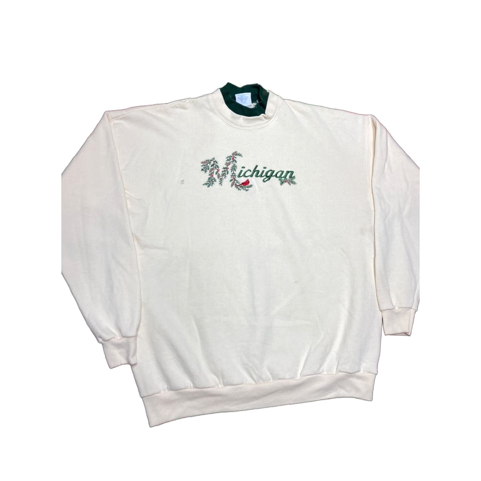 Vintage VINTAGE Sweatshirt Men 2XL USA Michigan Cardinal Bird White Pullover Size US XXL / EU 58 / 5 - 1 Thumbnail