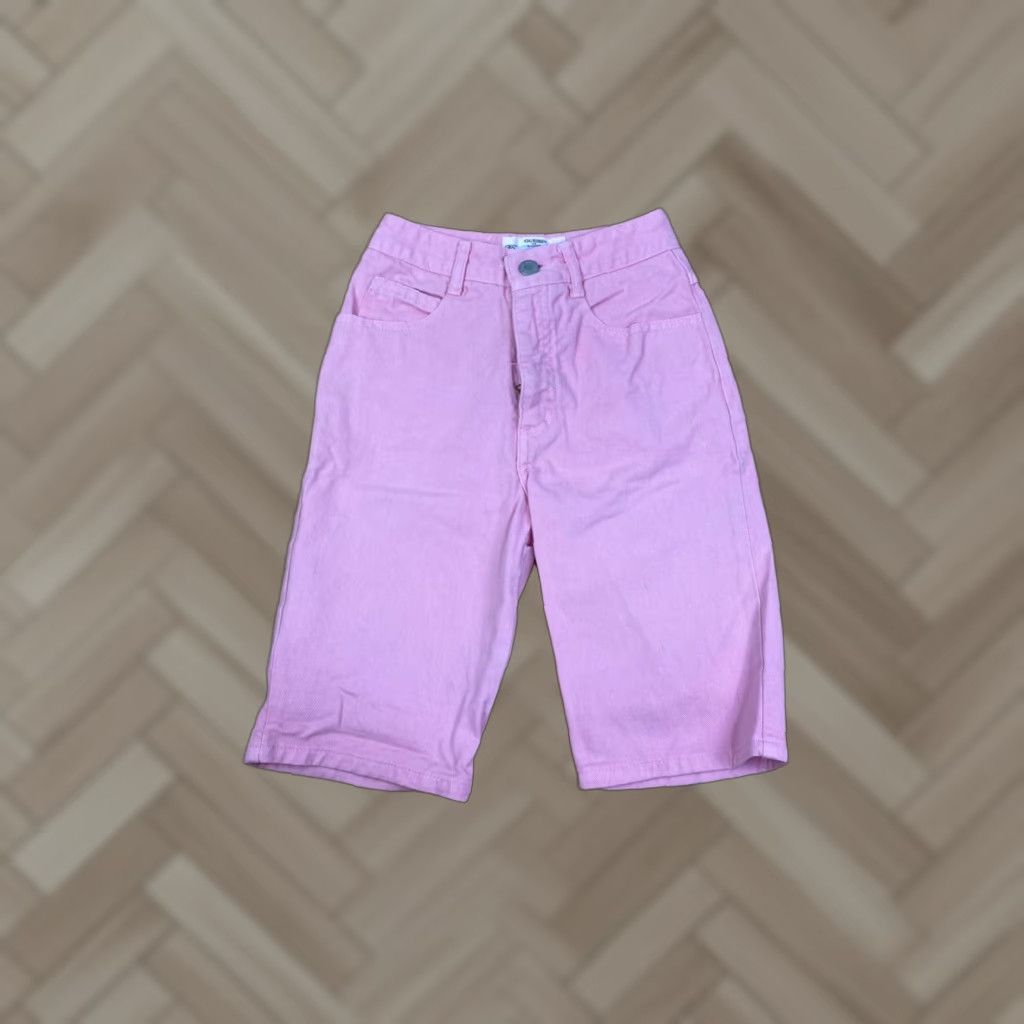 Guess VINTAGE GUESS Denim Shorts Juniors 8 Pink 9" Inseam Casual USA Mom Womens Size 30" / US 8 / IT 44 - 1 Thumbnail