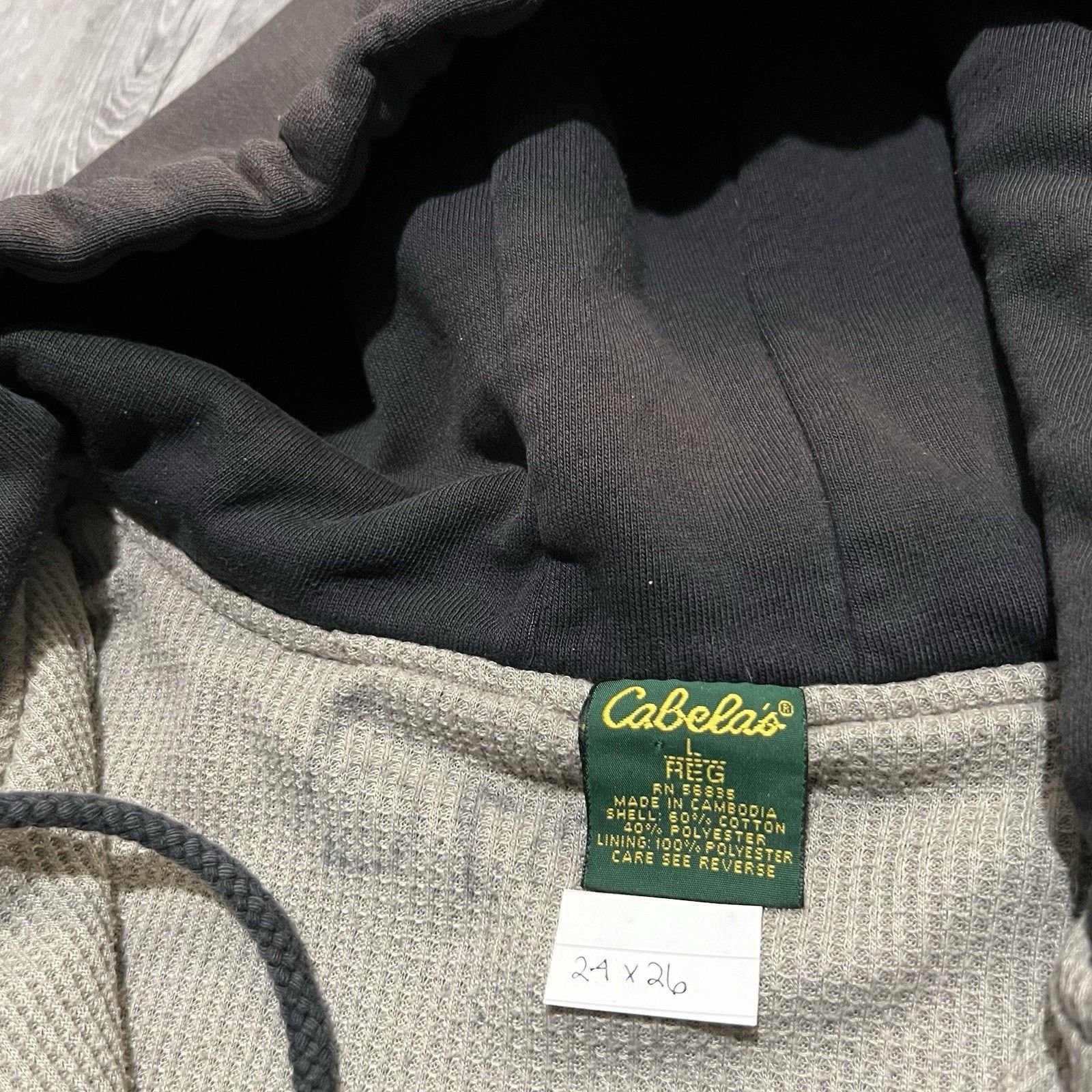 Cabelas Antarctica Spill Response Sun Faded Thermal Cabelas Hoodie Size US L / EU 52-54 / 3 - 6 Thumbnail
