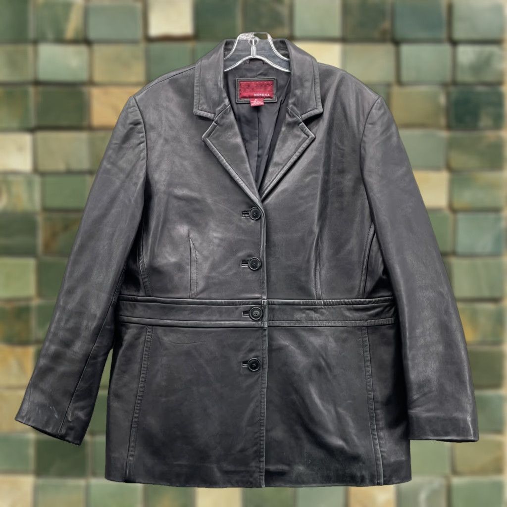 Merona Merona 100% Leather Jacket Womens XL Long Coat Merona 100% Leather Jacket Womens XL Long Coat Corpcore 90's Minimalist Academia Size XL / US 12-14 / IT 48-50 - 1 Thumbnail