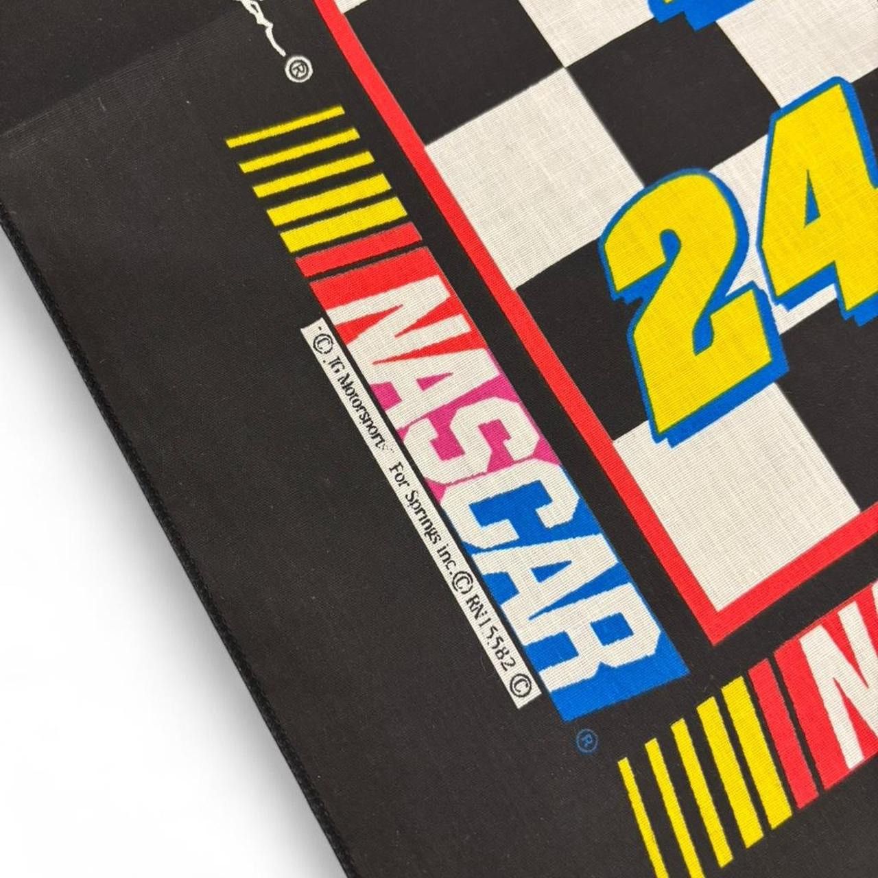 NASCAR Vintage 90s NASCAR Jeff Gordon 24 black bandana handkerchief Size ONE SIZE - 3 Thumbnail