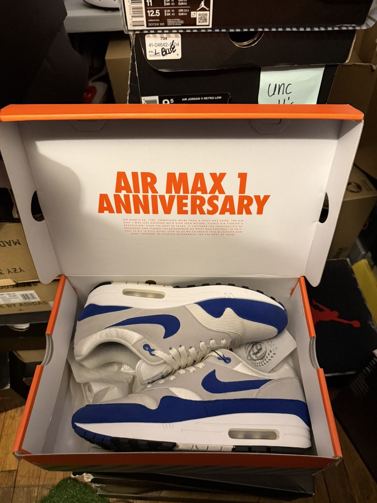 Nike Nike airmax 1 anniversary blue sz 10 Size US 10 / EU 43 - 8 Thumbnail