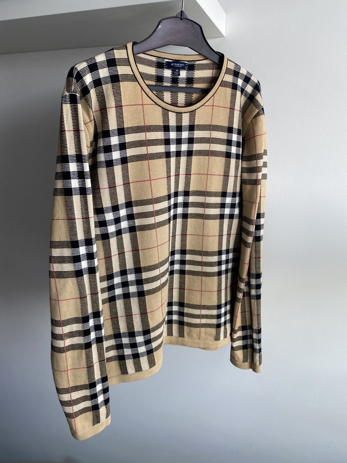 Burberry × Burberry Prorsum × Vintage Burberry London Vintage Nova Check Classic Woven Sweater y2k Size US M / EU 48-50 / 2 - 3 Thumbnail