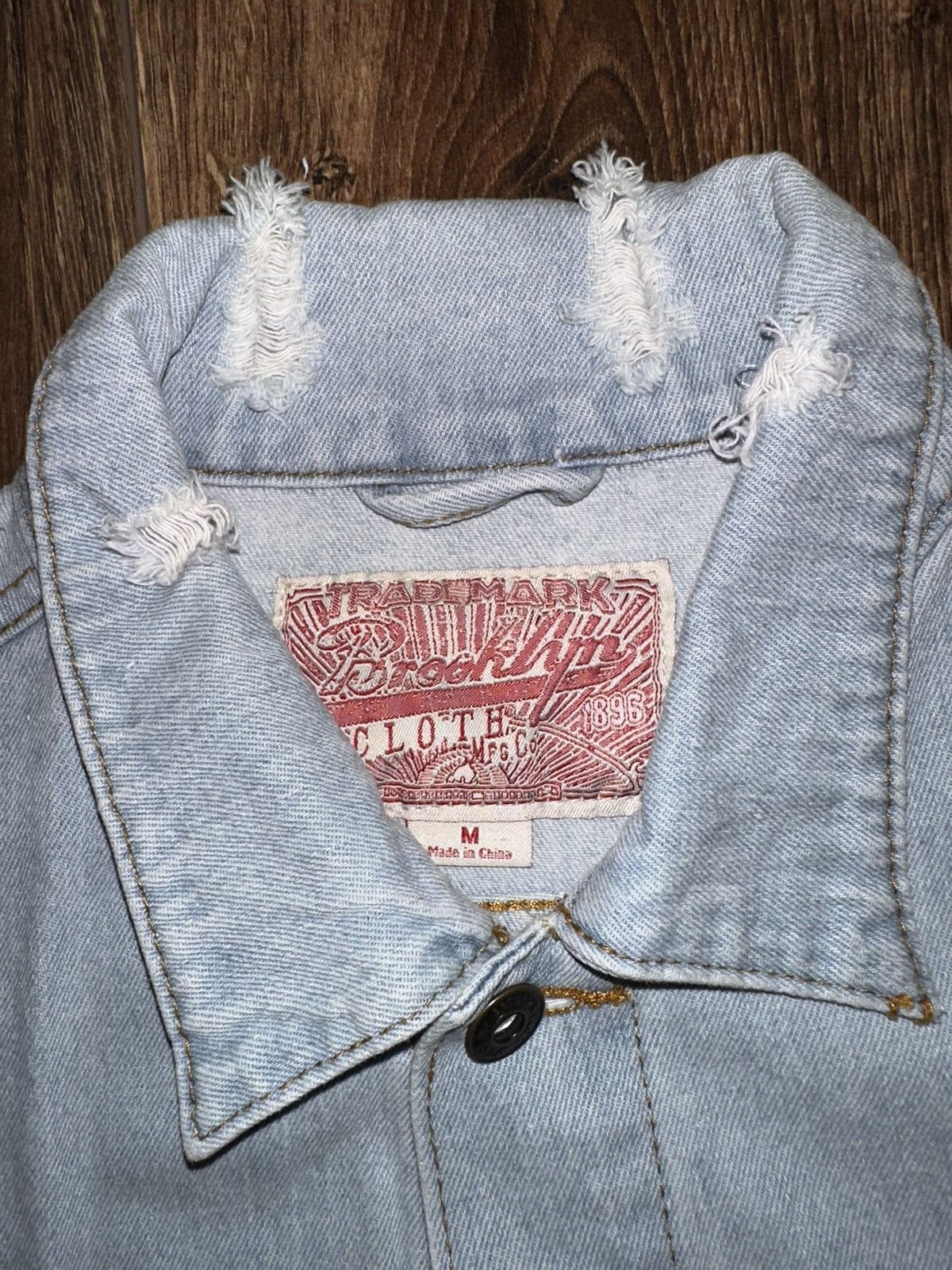 Brooklyn Cloth Brooklyn Cloth Distressed Jean Jacket Size US M / EU 48-50 / 2 - 2 Thumbnail