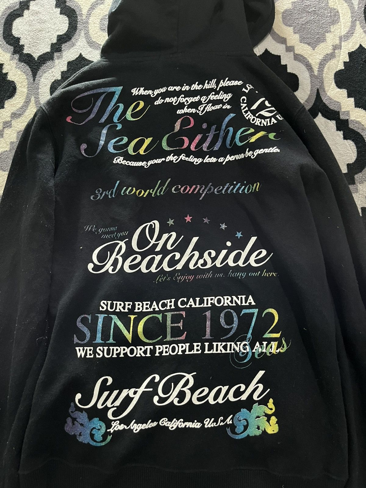 Japanese Brand Rude garret poem multi color hoodie Size US M / EU 48-50 / 2 - 4 Thumbnail