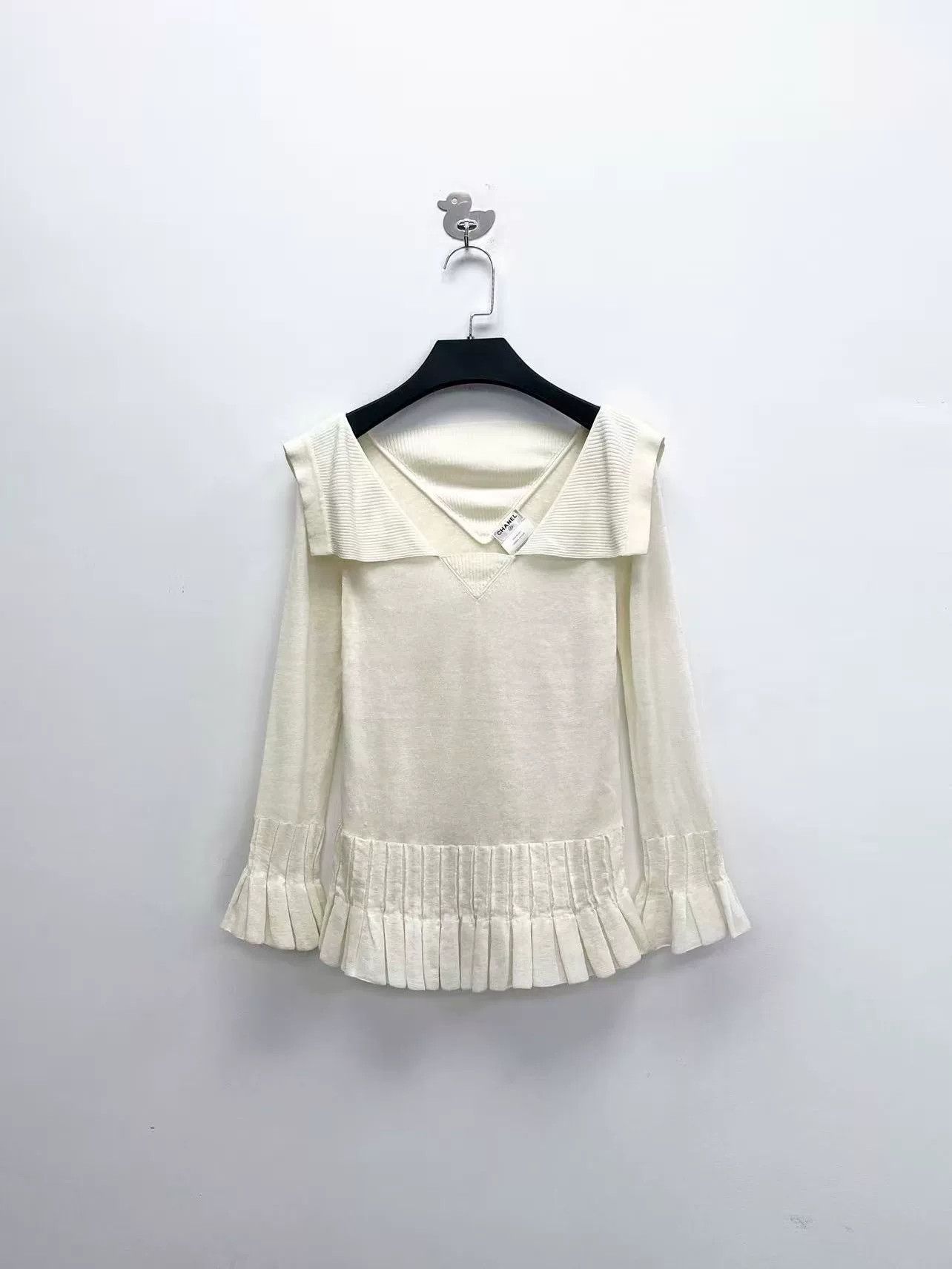 Chanel Chanel Navy Collar Preppy Linen Knit Dress Size XXS / US 00 / IT 34 - 1 Thumbnail
