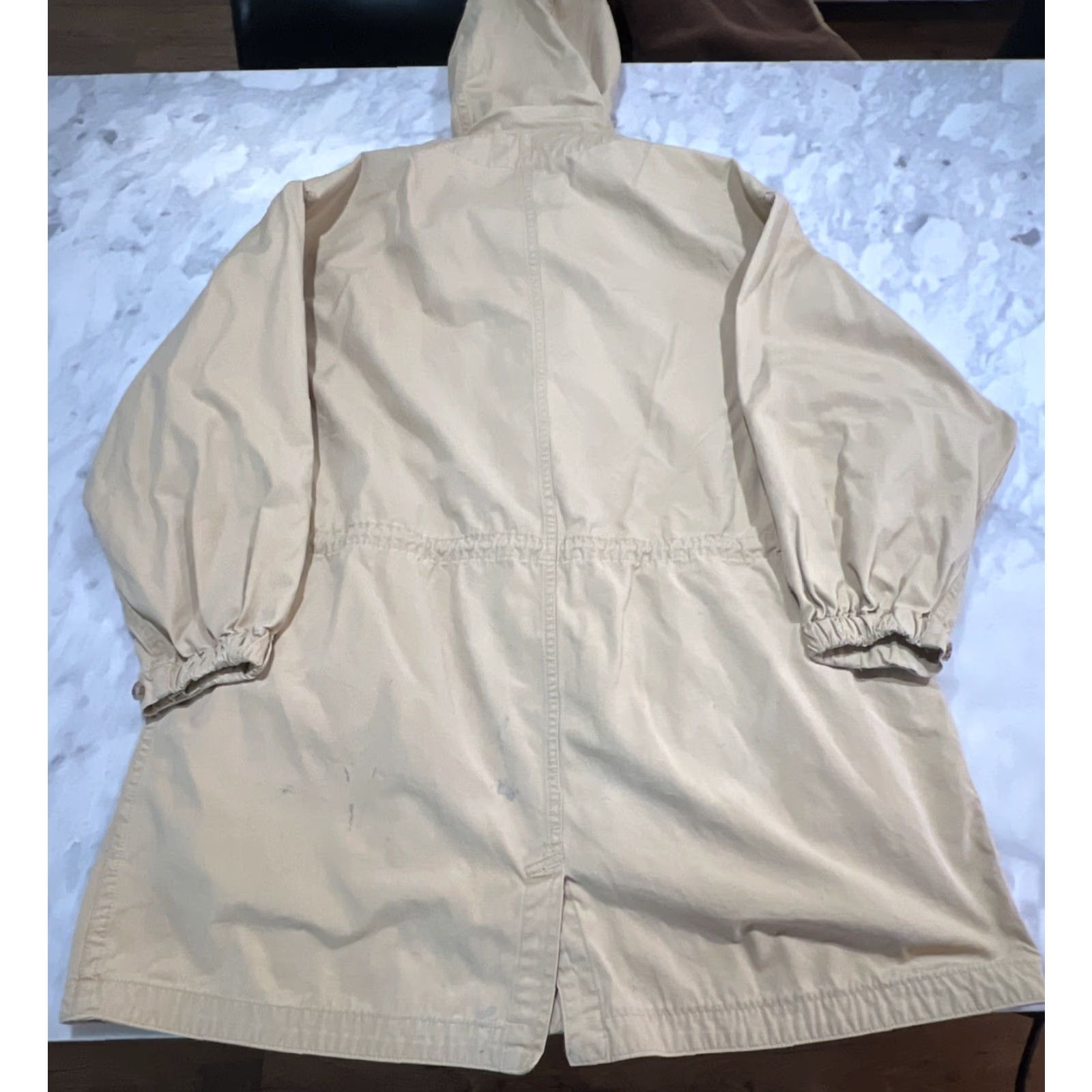 Eddie Bauer VINTAGE Eddie Bauer Jacket Womens Small Cotton Hood Pockets Zip Snaps Long Safari Chore Martin? Size S / US 4 / IT 40 - 6 Thumbnail