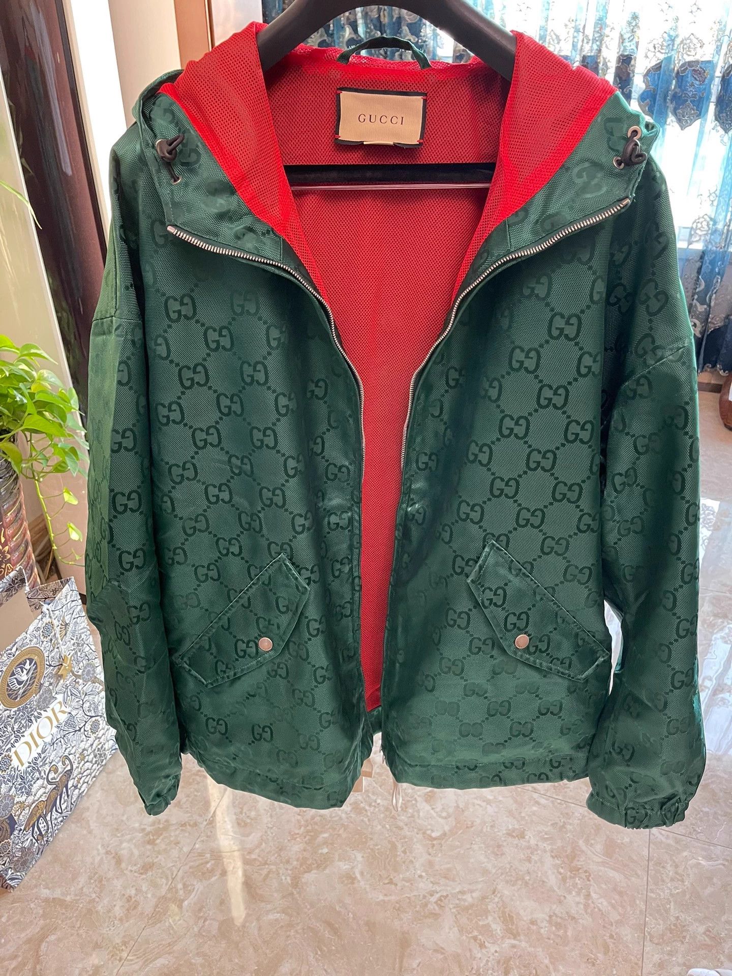 Gucci Gucci New All-Over Reflective Logo Oversized Jacket Size 48 Size US M / EU 48-50 / 2 - 1 Thumbnail