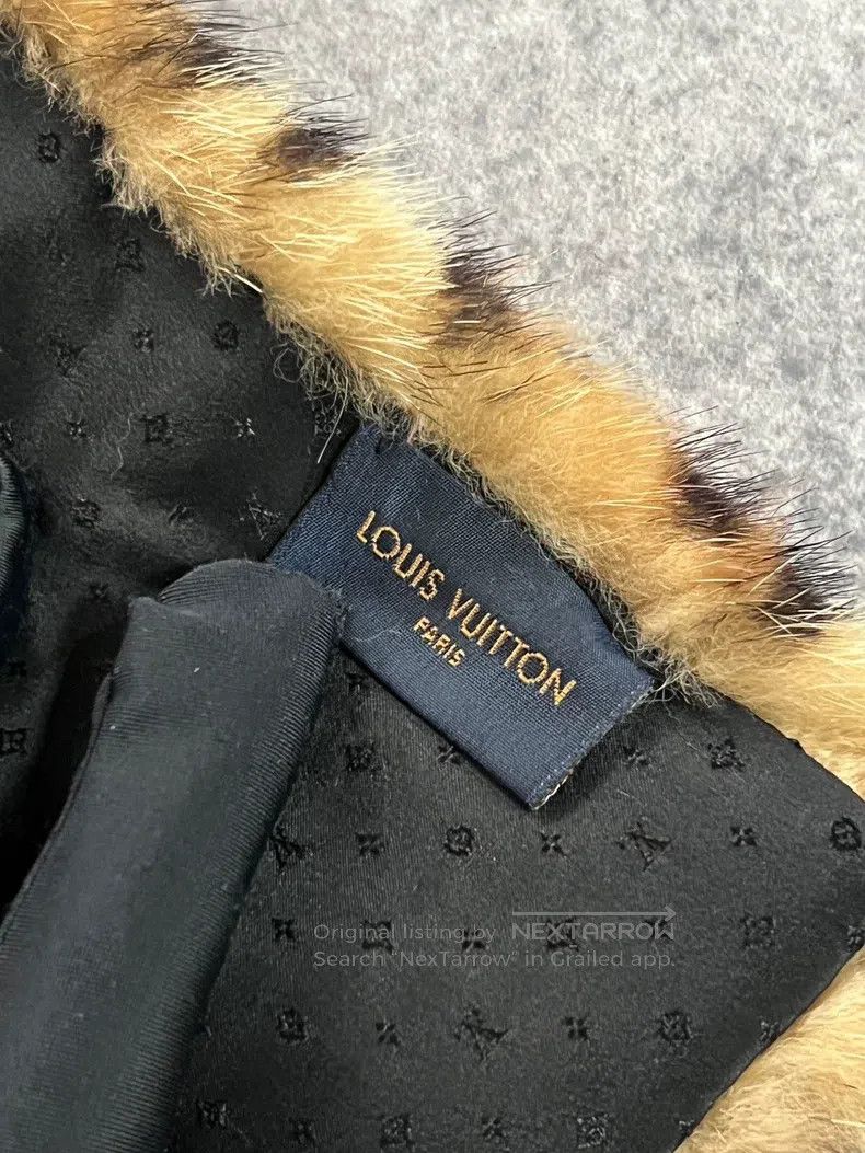 Louis Vuitton Louis Vuitton Mink patchwork scarf Size ONE SIZE - 4 Thumbnail
