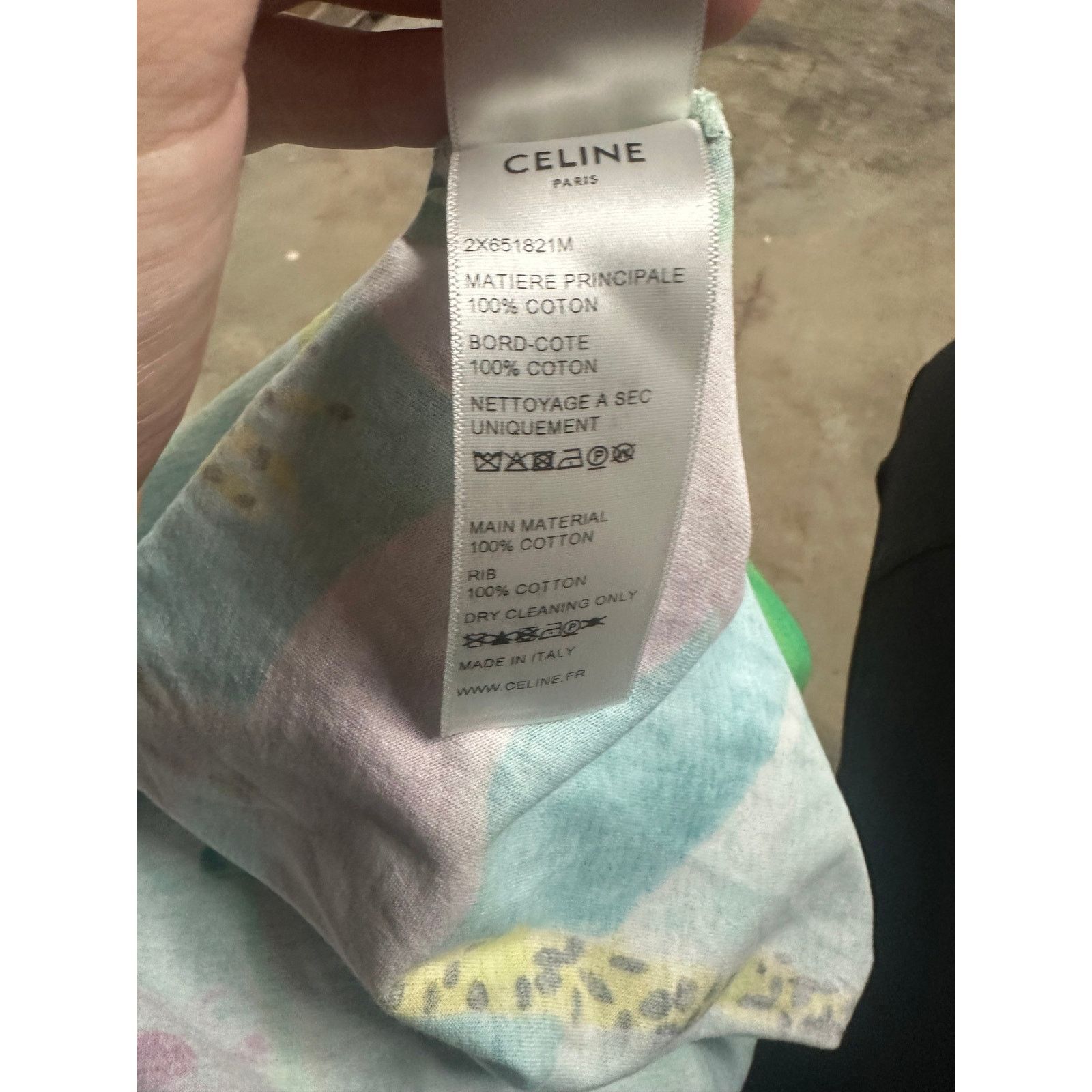 Celine Celine Tropical Tee Blue Multi Used Small Size US S / EU 44-46 / 1 - 5 Thumbnail